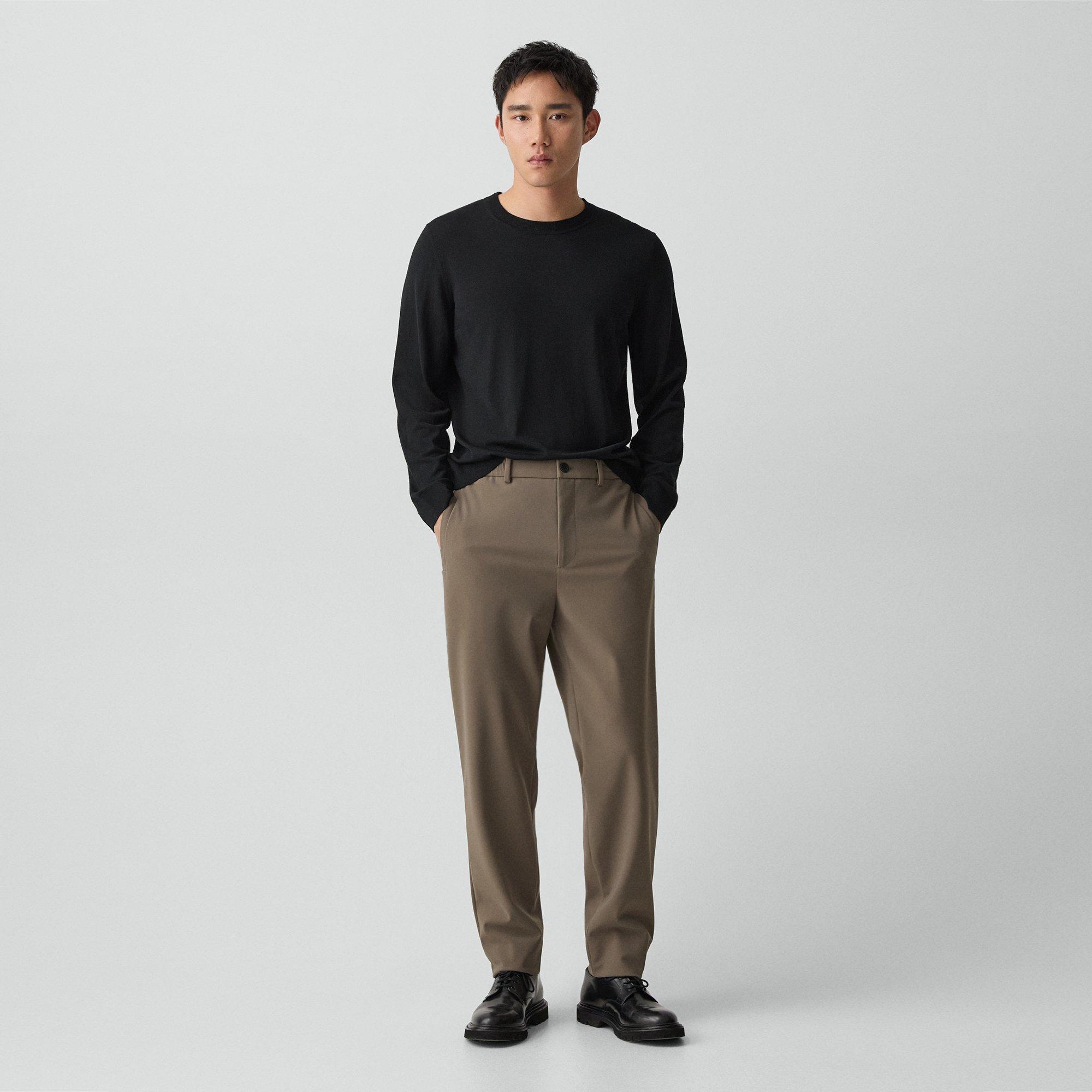 Theory Curtis Drawstring Pant In Precision Ponte In Brown