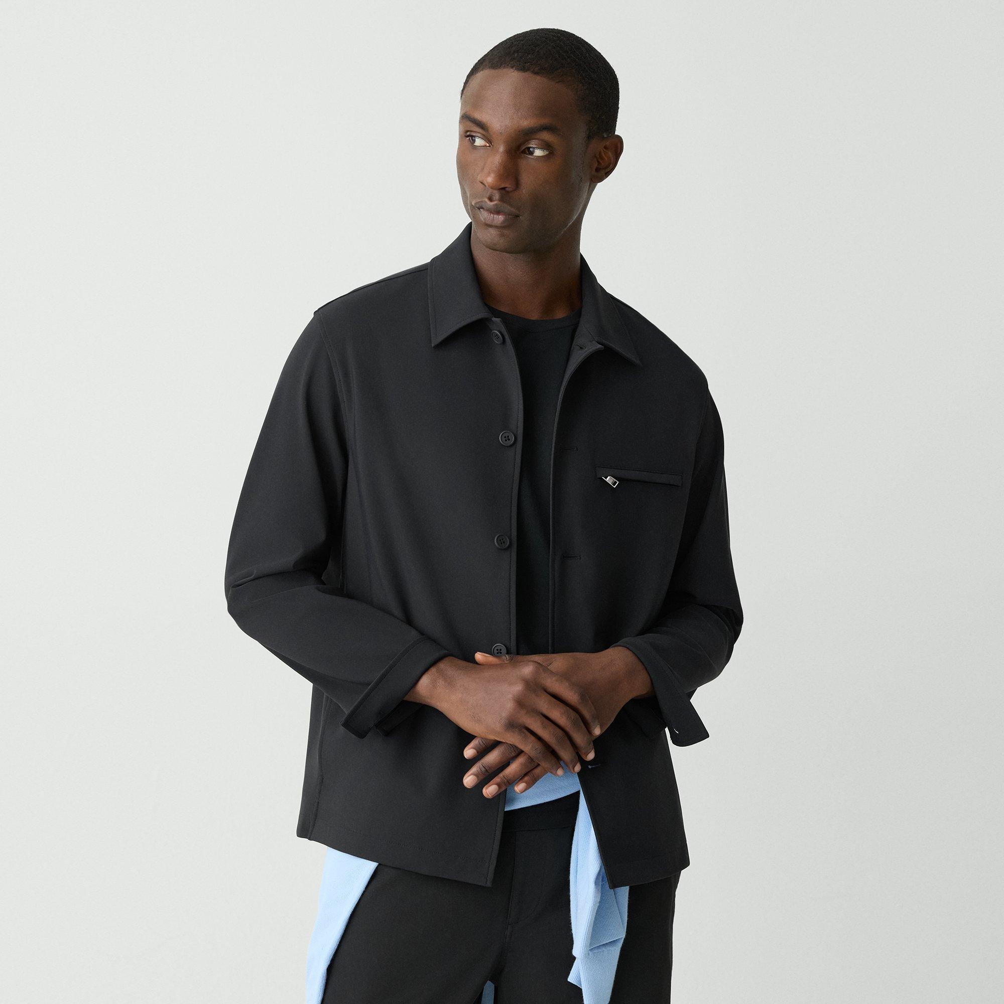 Theory Overshirt In Precision Ponte In Black