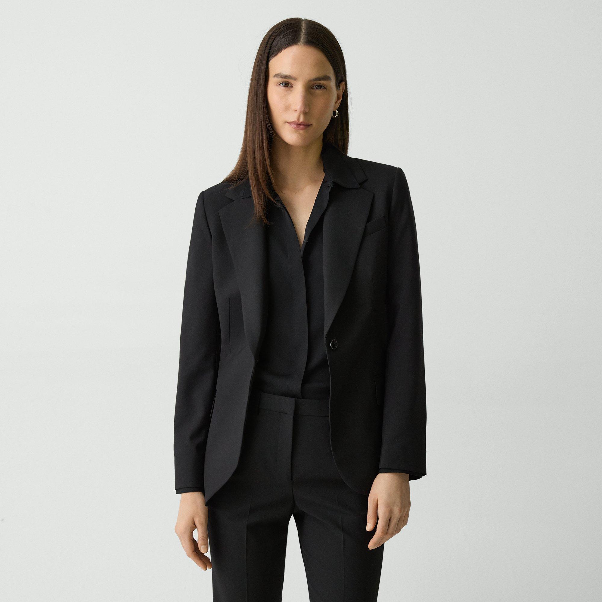 THEORY LYNNIA BLAZER IN GOOD WOOL 