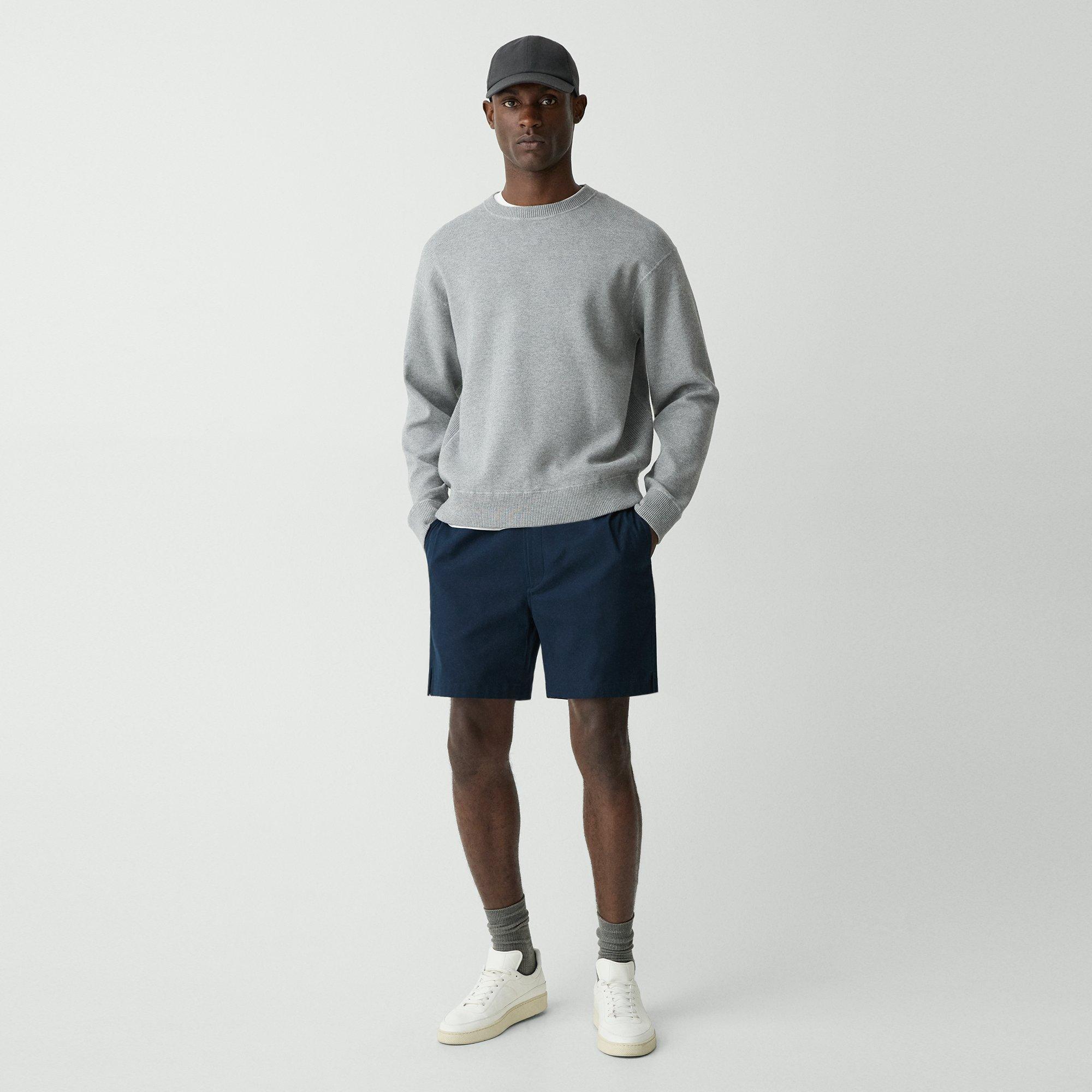 THEORY DRAWSTRING SHORT IN STRETCH COTTON CANVAS 