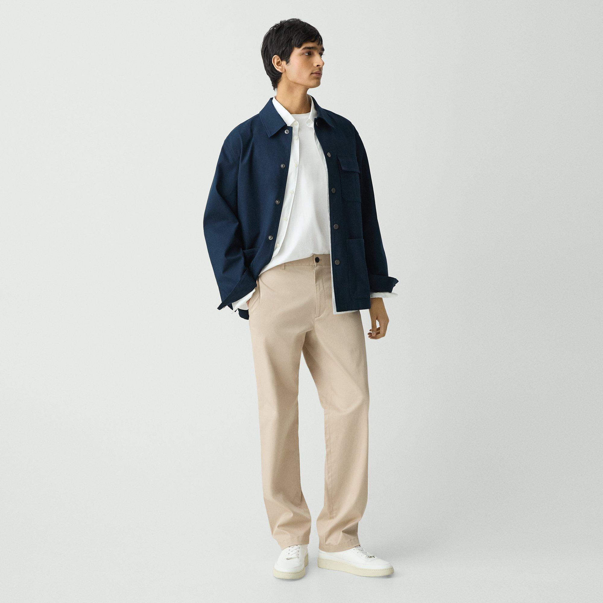 Theory Zaine Pant In Printed Precision Ponte In Earl Grey