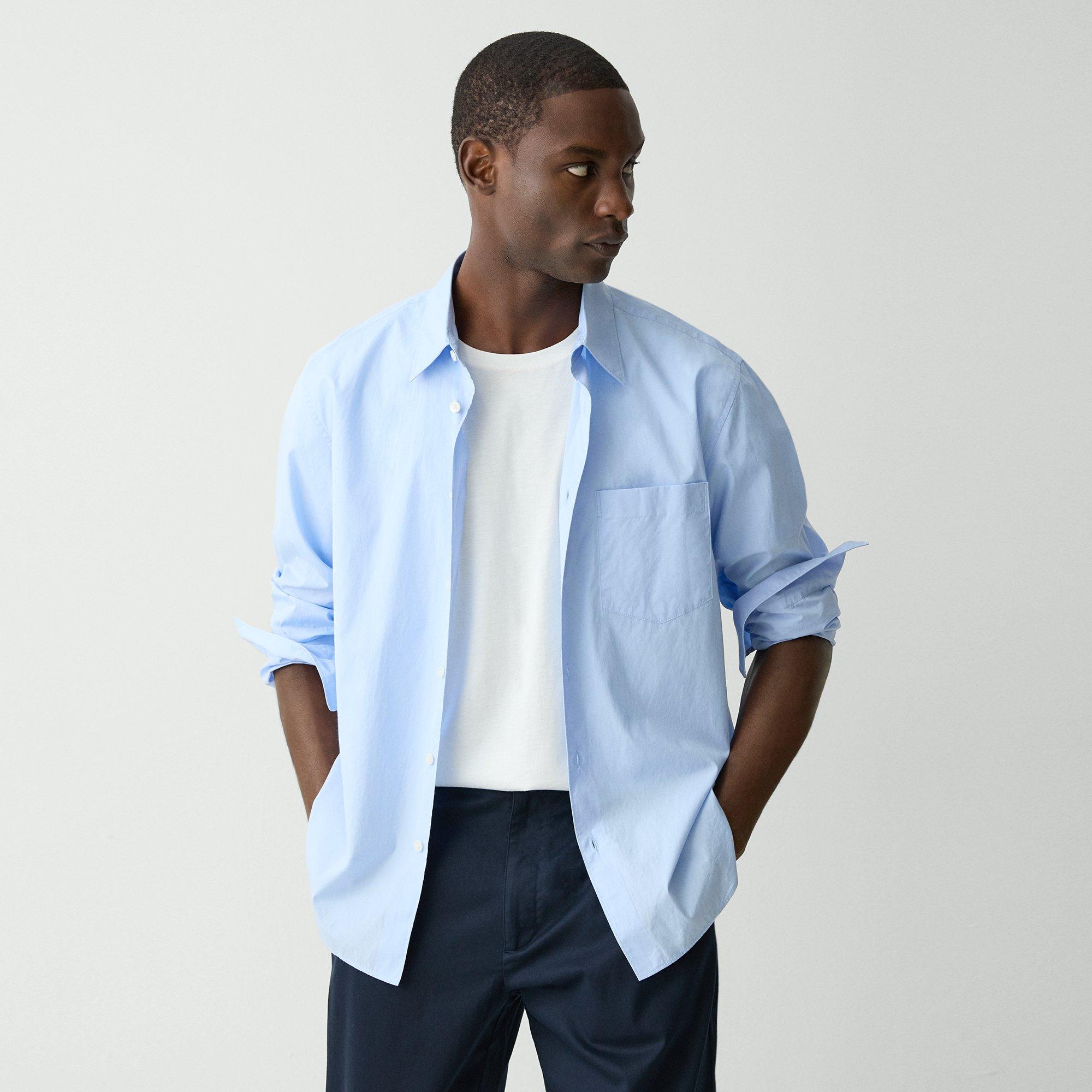 Theory Weekend Shirt In Cotton In Blue