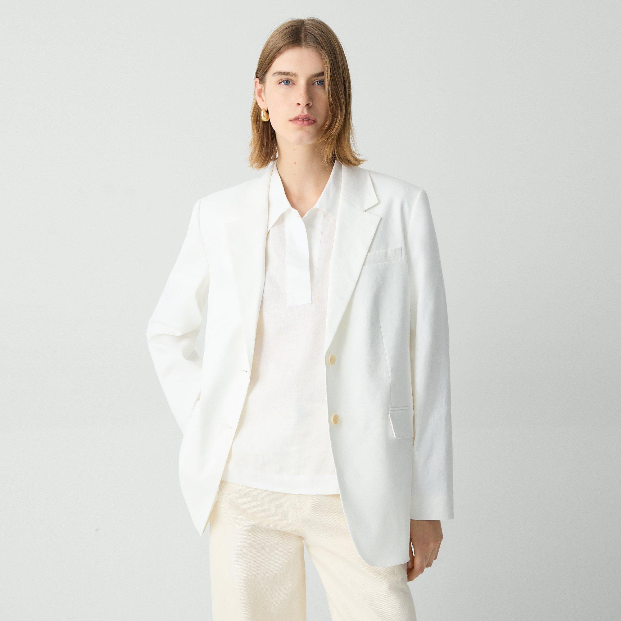Shop Theory Relaxed Blazer In Good Linen In White