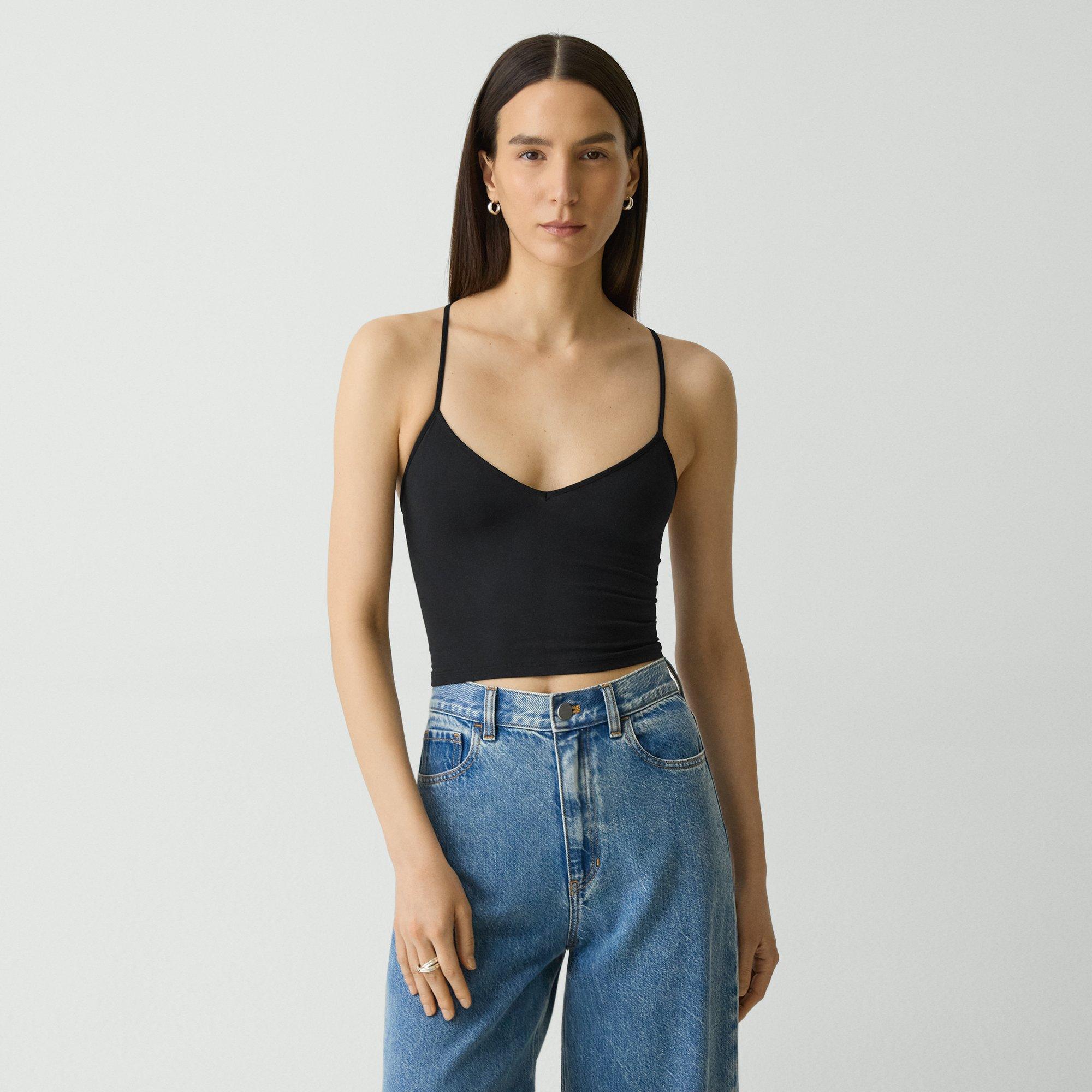 Strappy Tank Top in Stretch Nylon