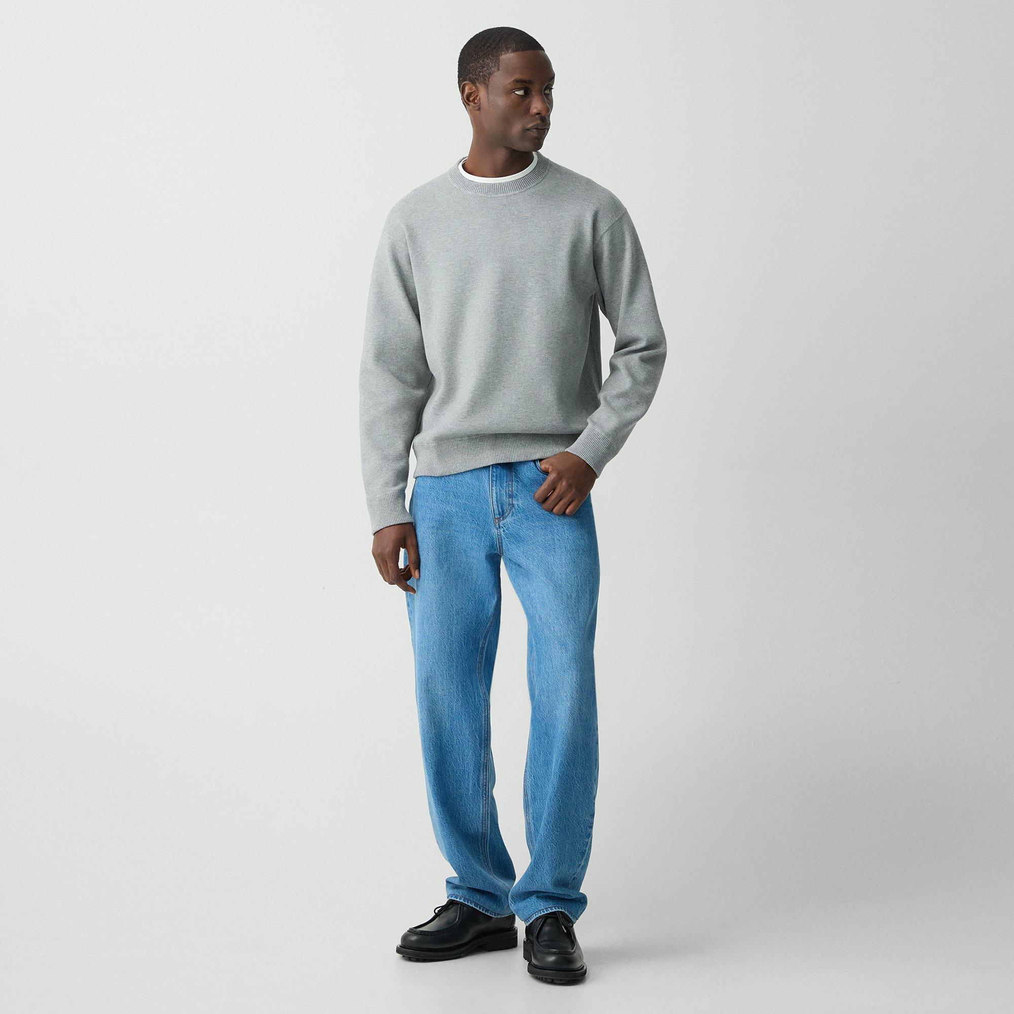 Theory Straight Jean In Stretch Denim In Mid Blue