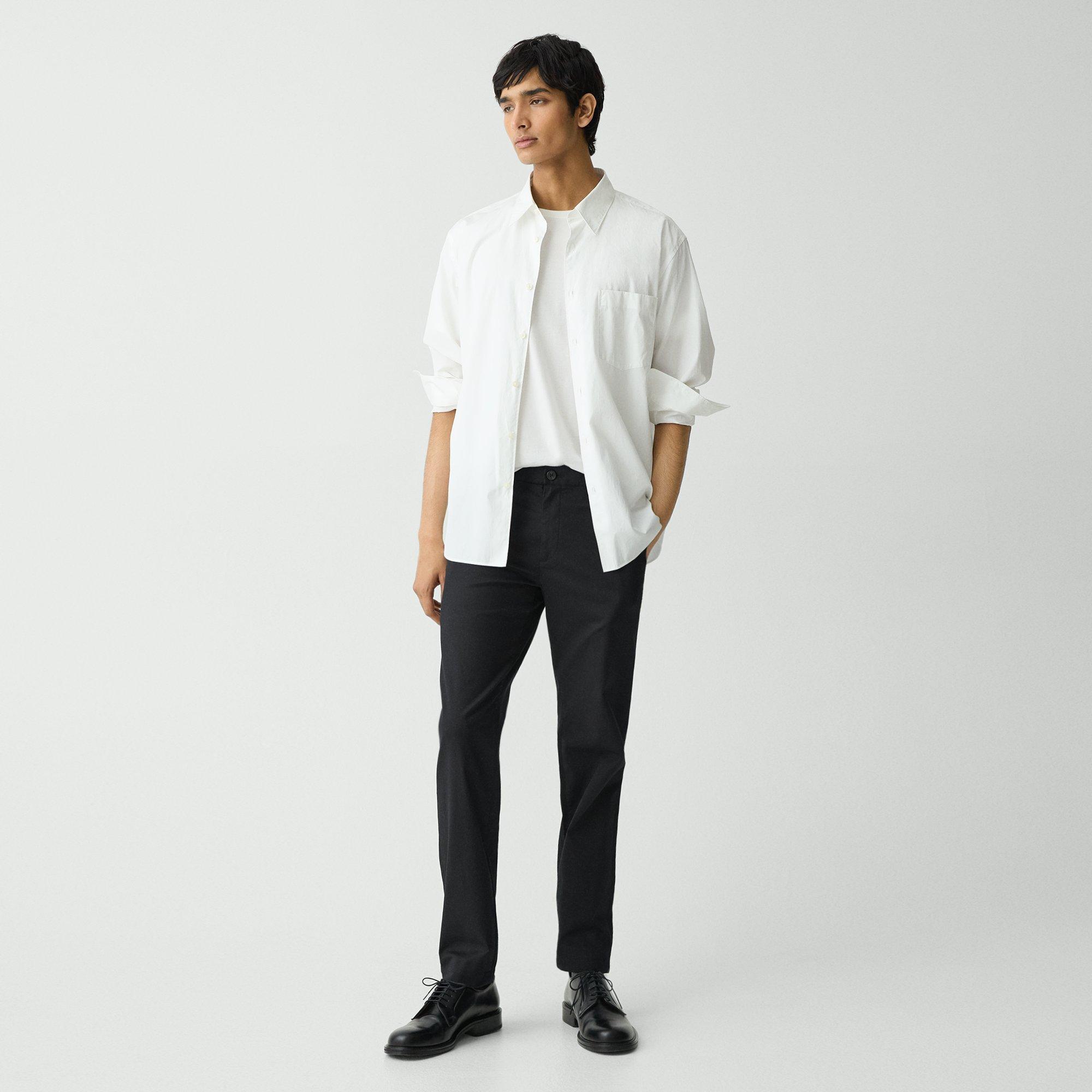 Theory Zaine Pant In Cotton In Black