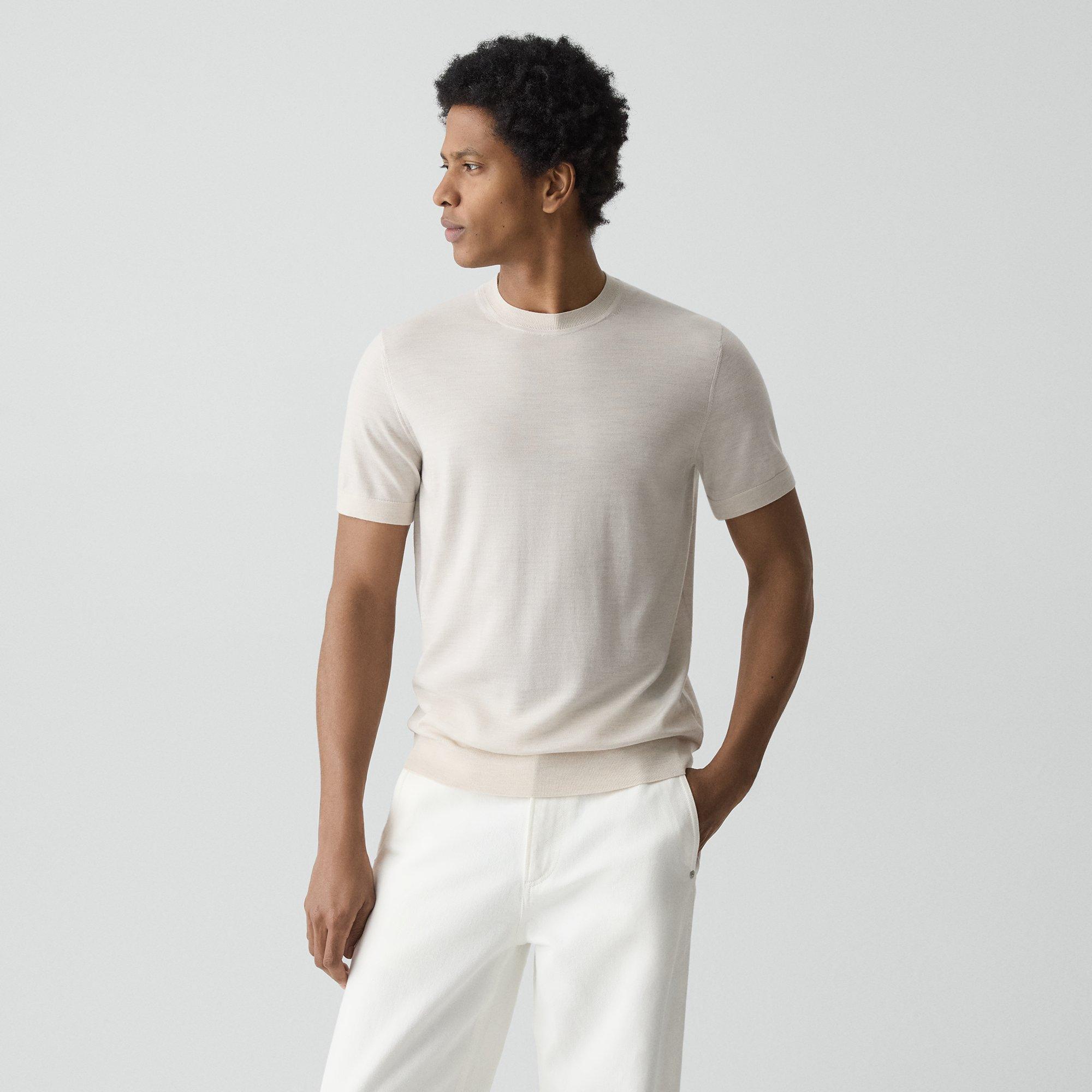 Theory Soris Tee In Regal Wool In White