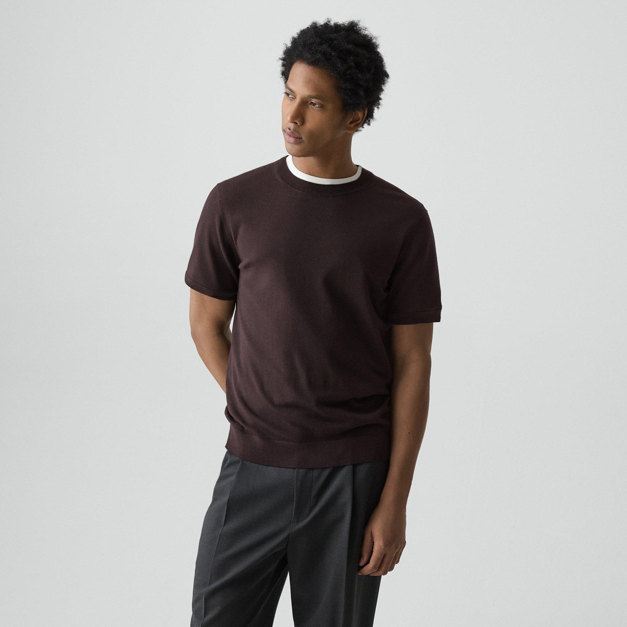 Theory Soris Tee In Regal Wool In Brown