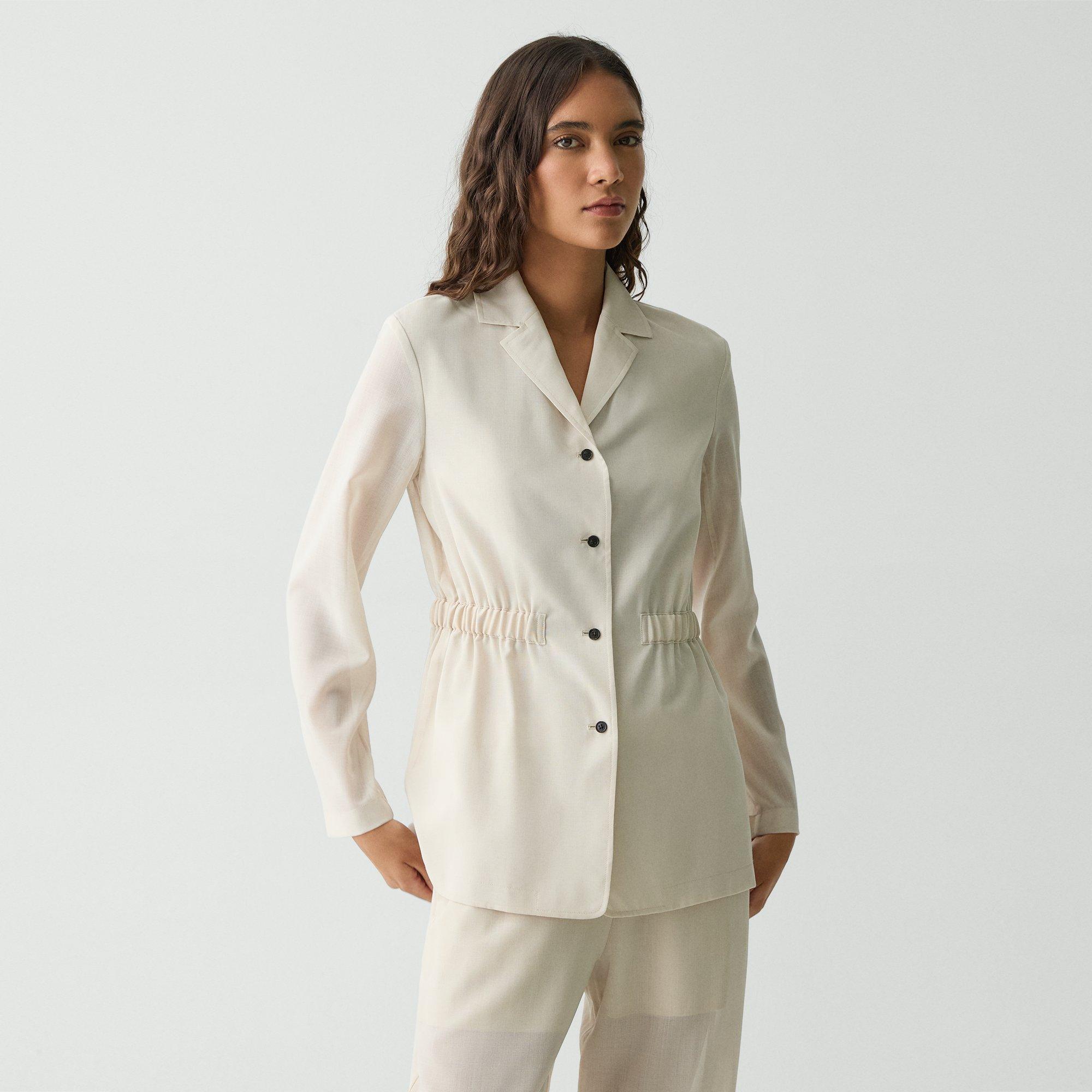 Theory Cinch Waist Jacket In Wool-poly