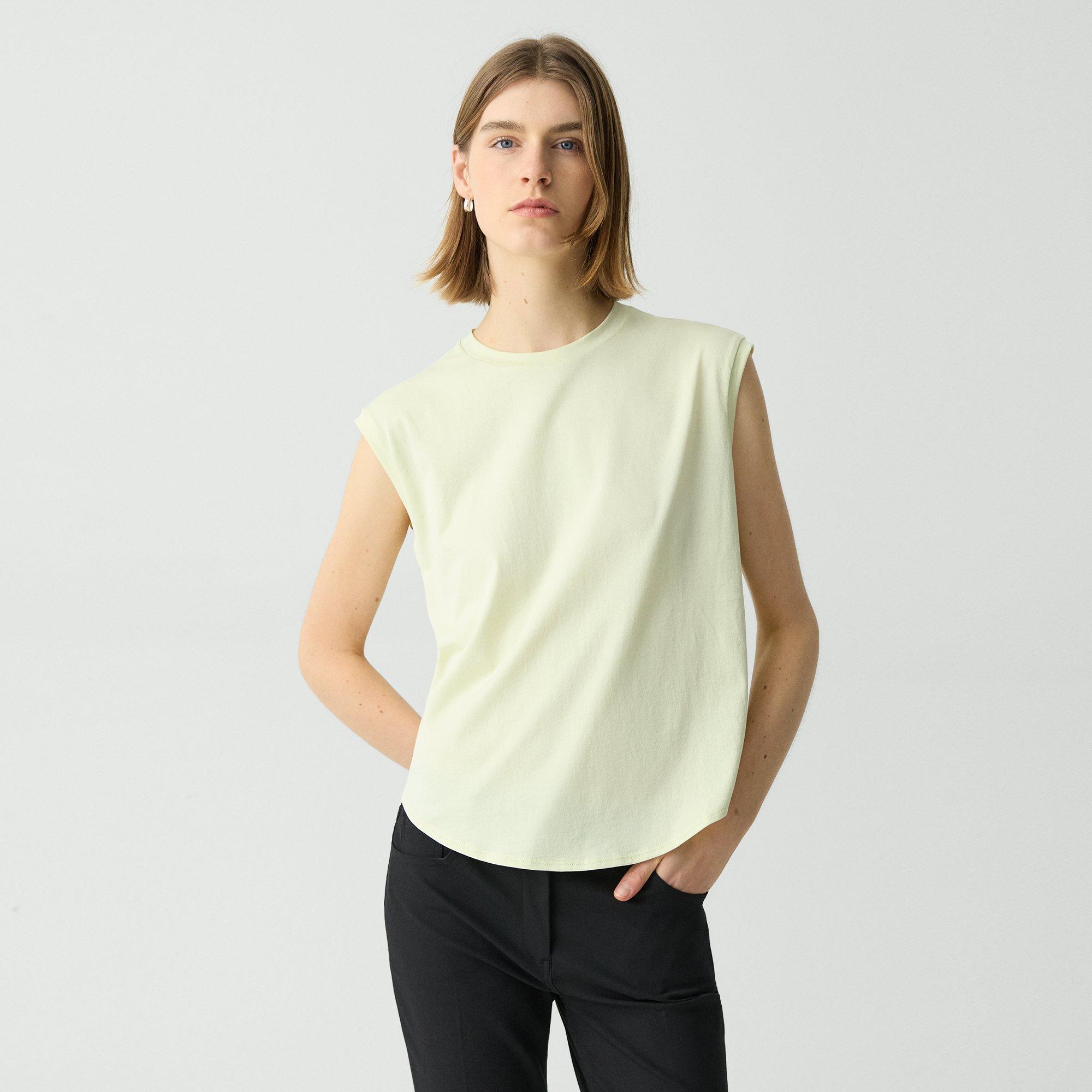 Theory Shirttail Tank Top In Cotton