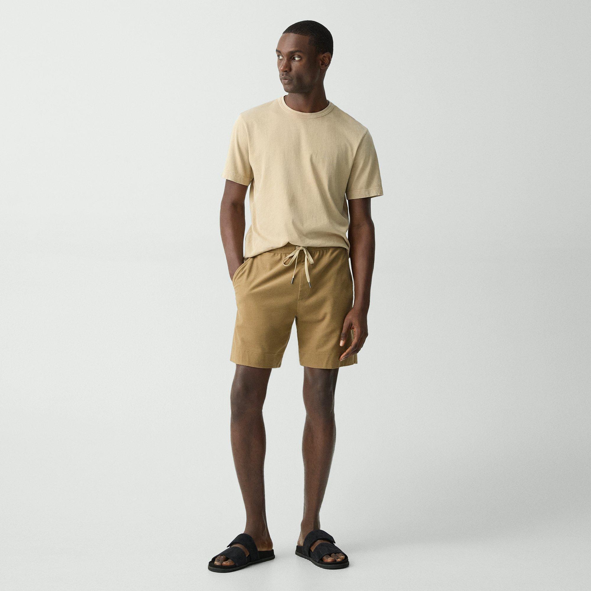 Theory Cotton Terry Cloth Drawstring Shorts