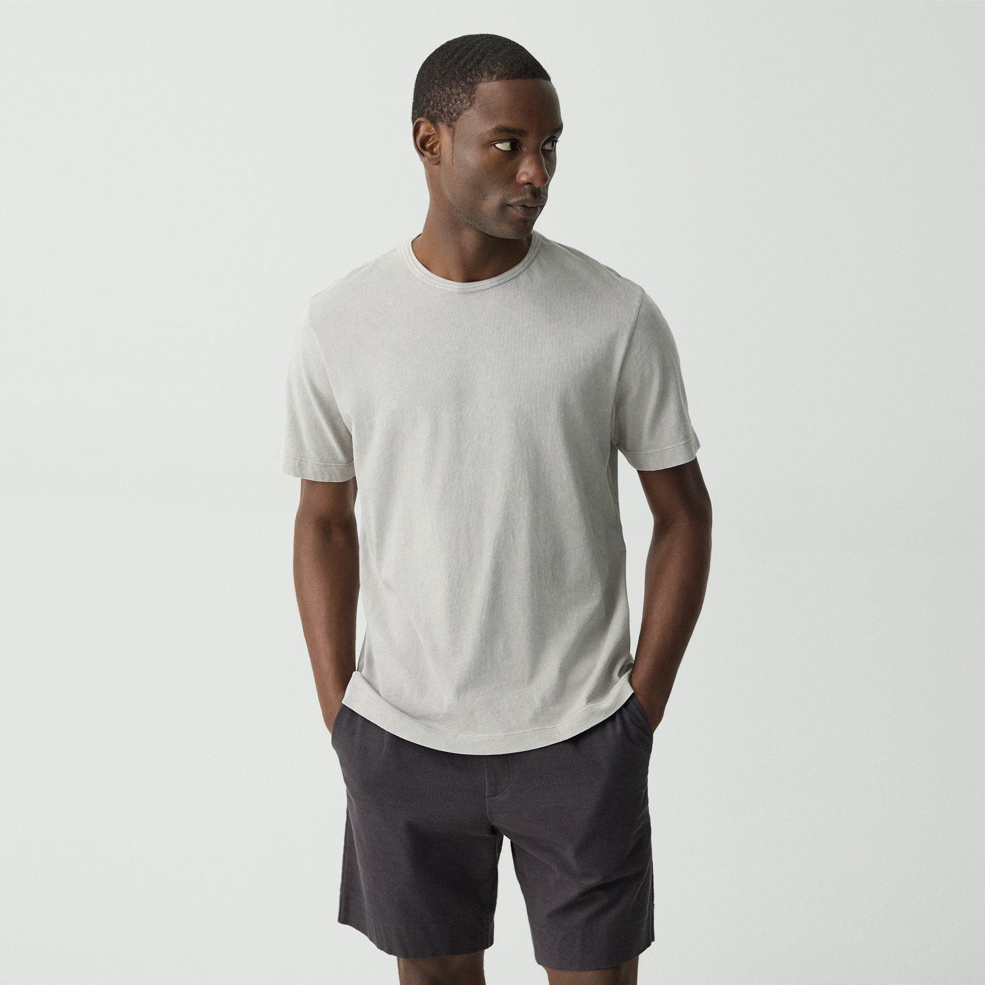 Theory Ribbed Crewneck Tee In Fade Jersey