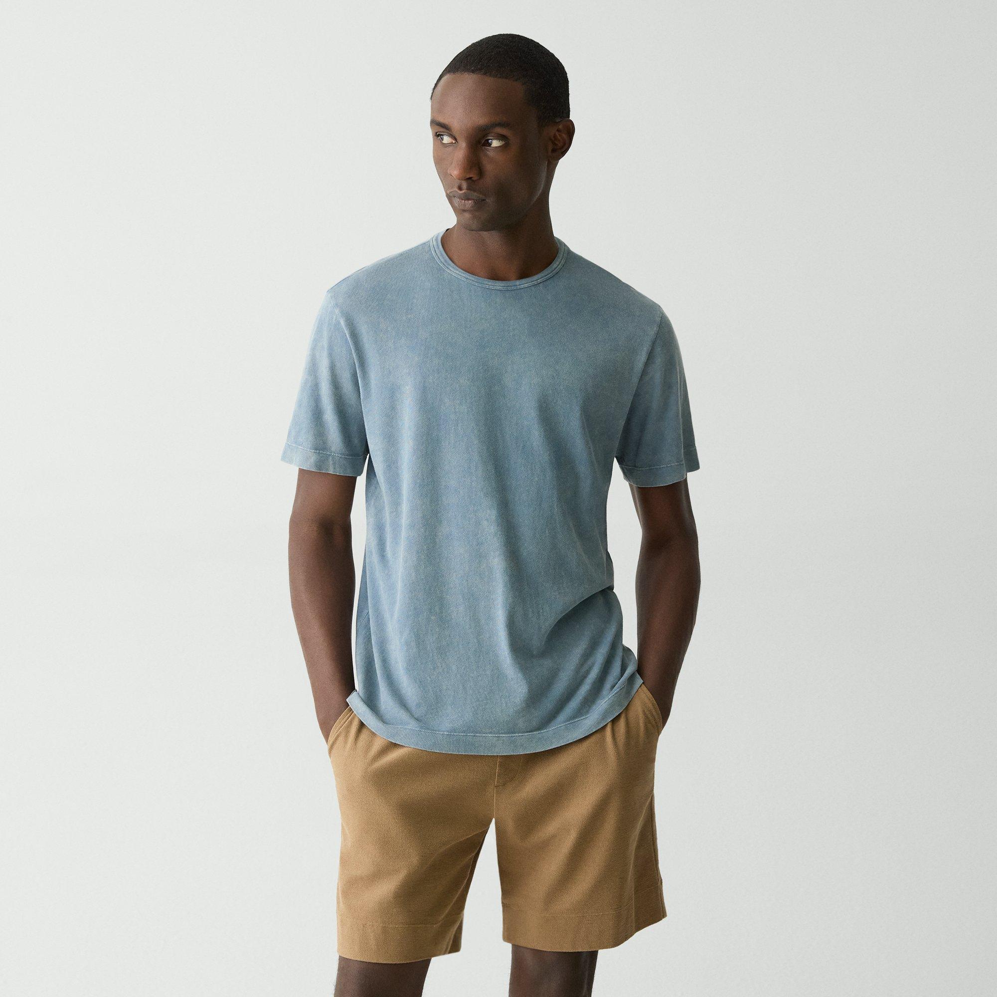 Theory Ribbed Crewneck Tee In Fade Jersey