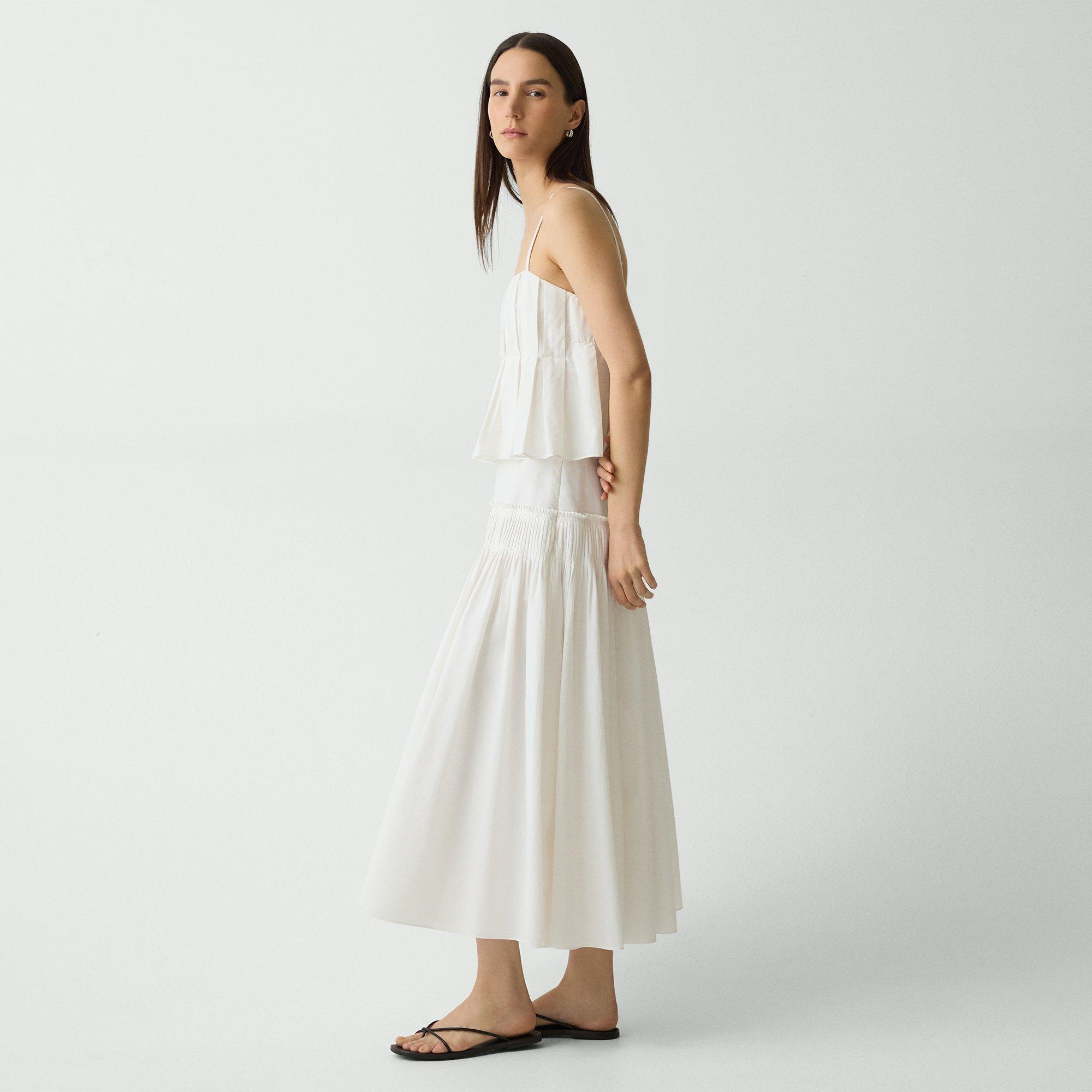 Theory Accordion Maxi Skirt In Cotton-blend
