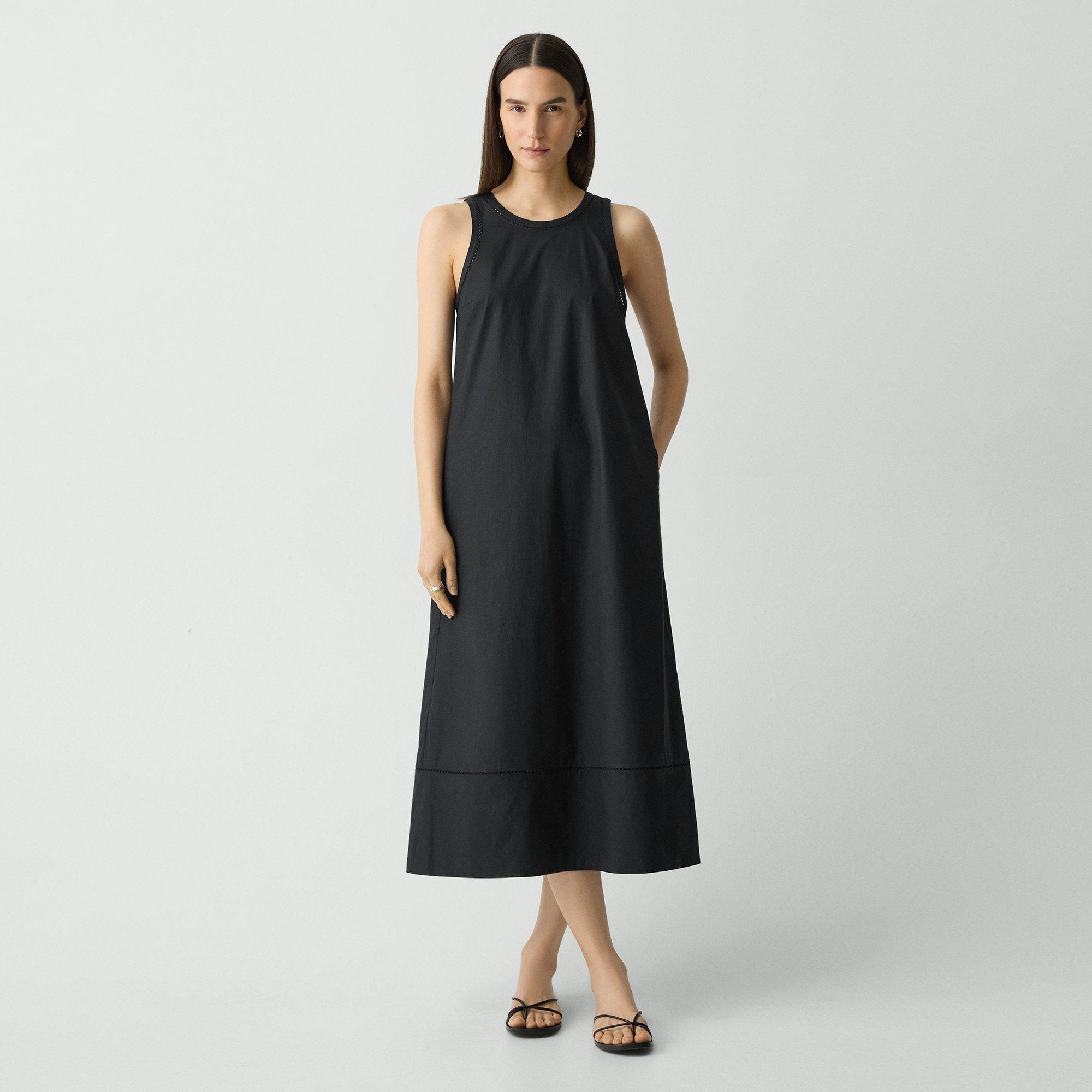 THEORY MAXI TANK DRESS IN CITY POPLIN 