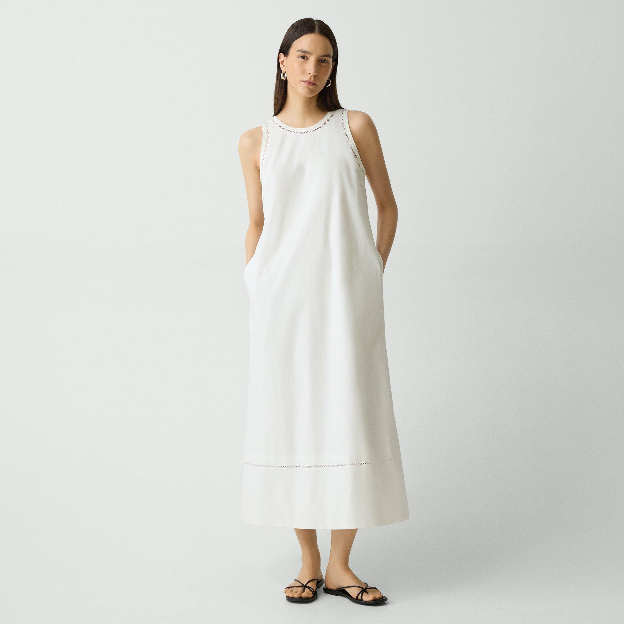 THEORY MAXI TANK DRESS IN CITY POPLIN 