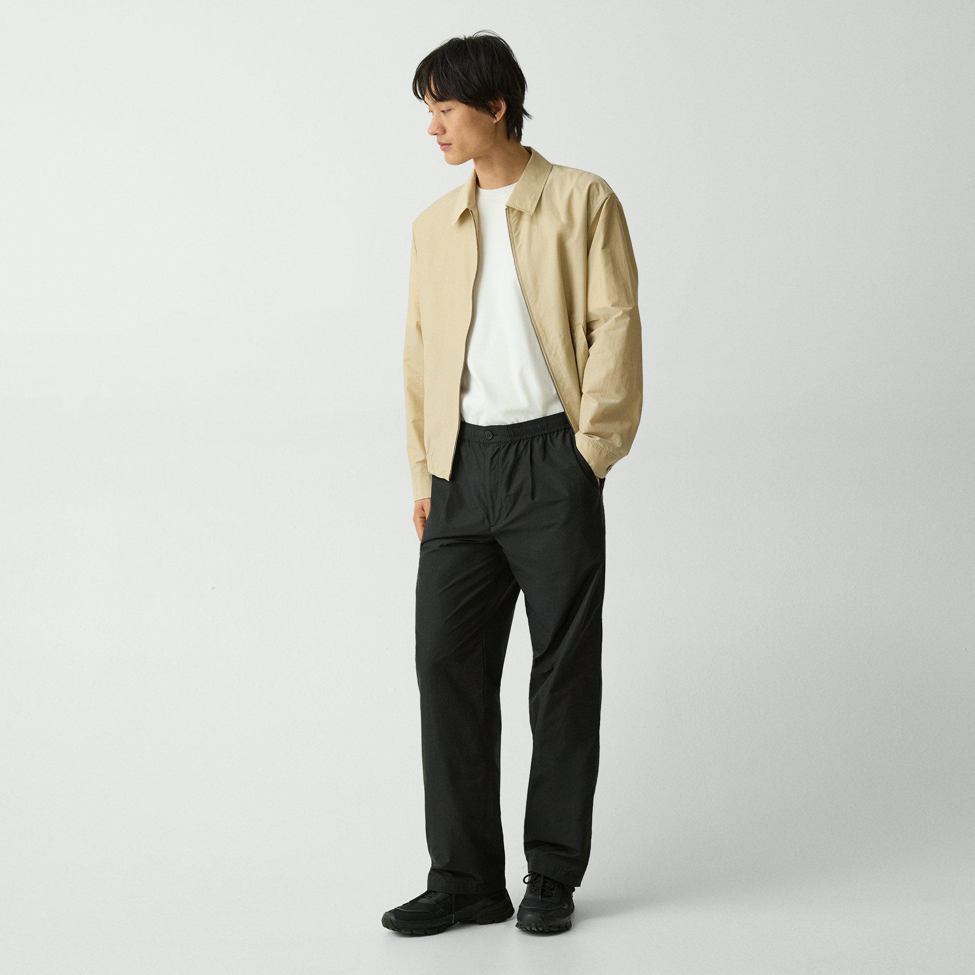 THEORY PLEATED DRAWSTRING PANT IN COTTON-BLEND 