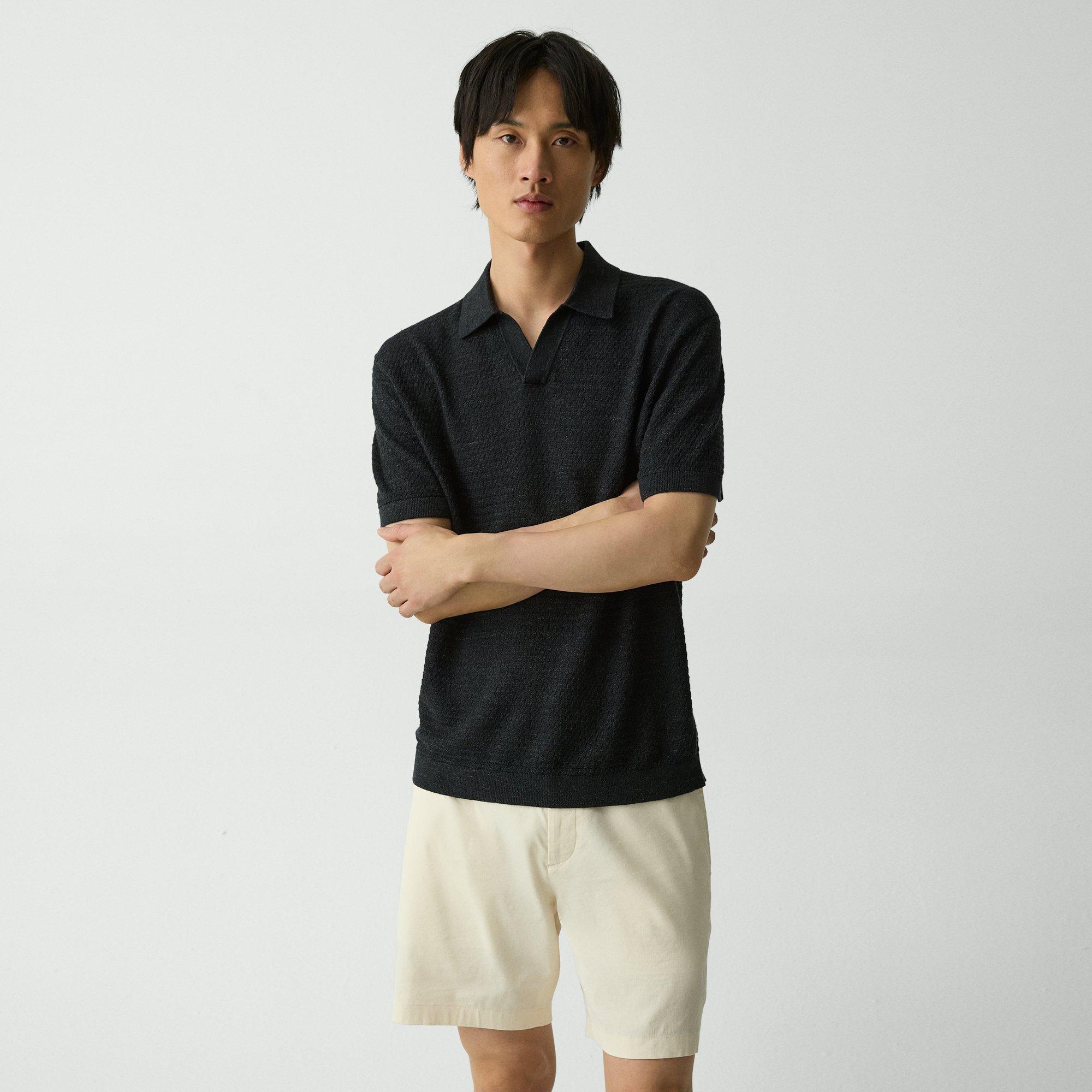 Theory Brenan Polo Shirt In Pacific Linen