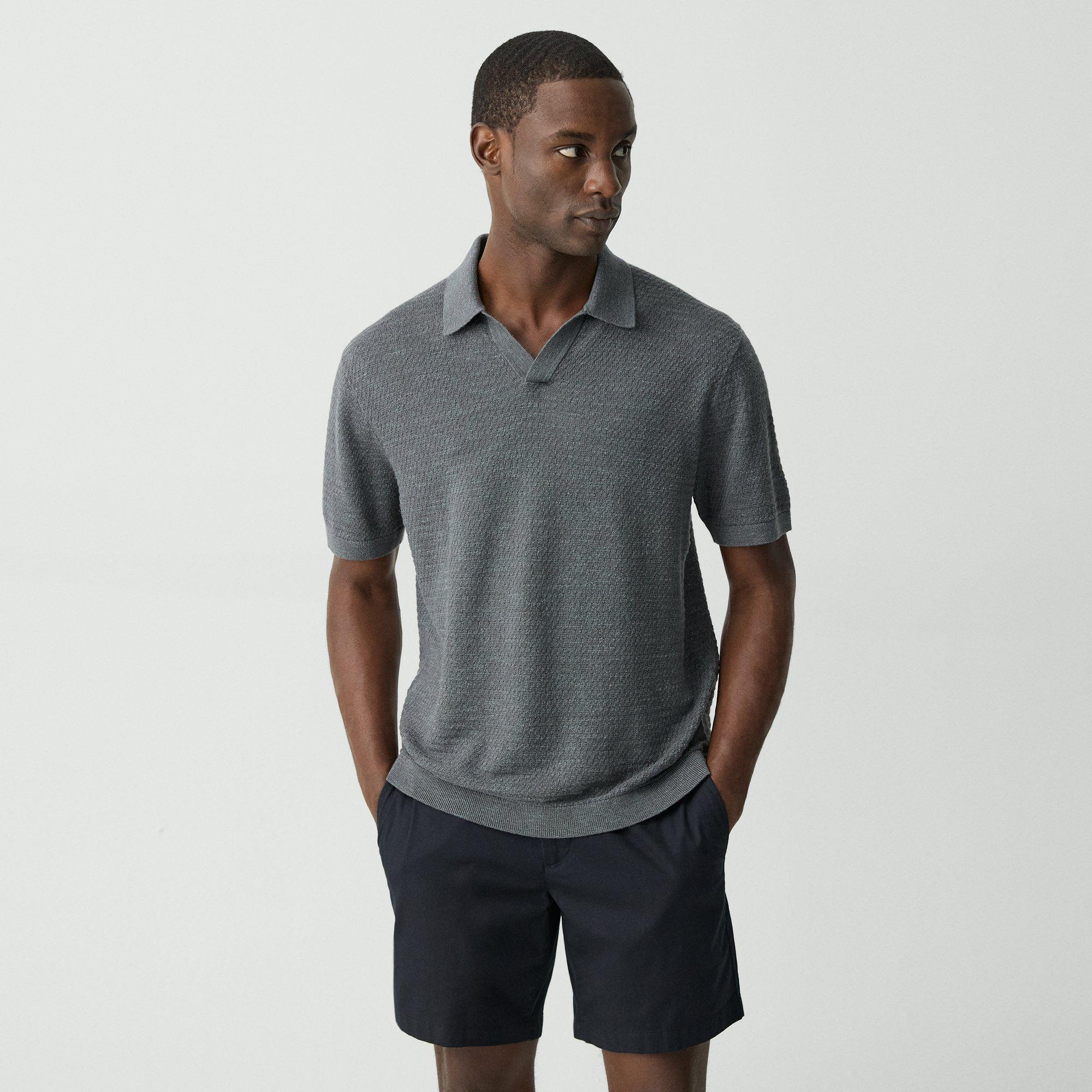 Theory Brenan Polo Shirt In Pacific Linen