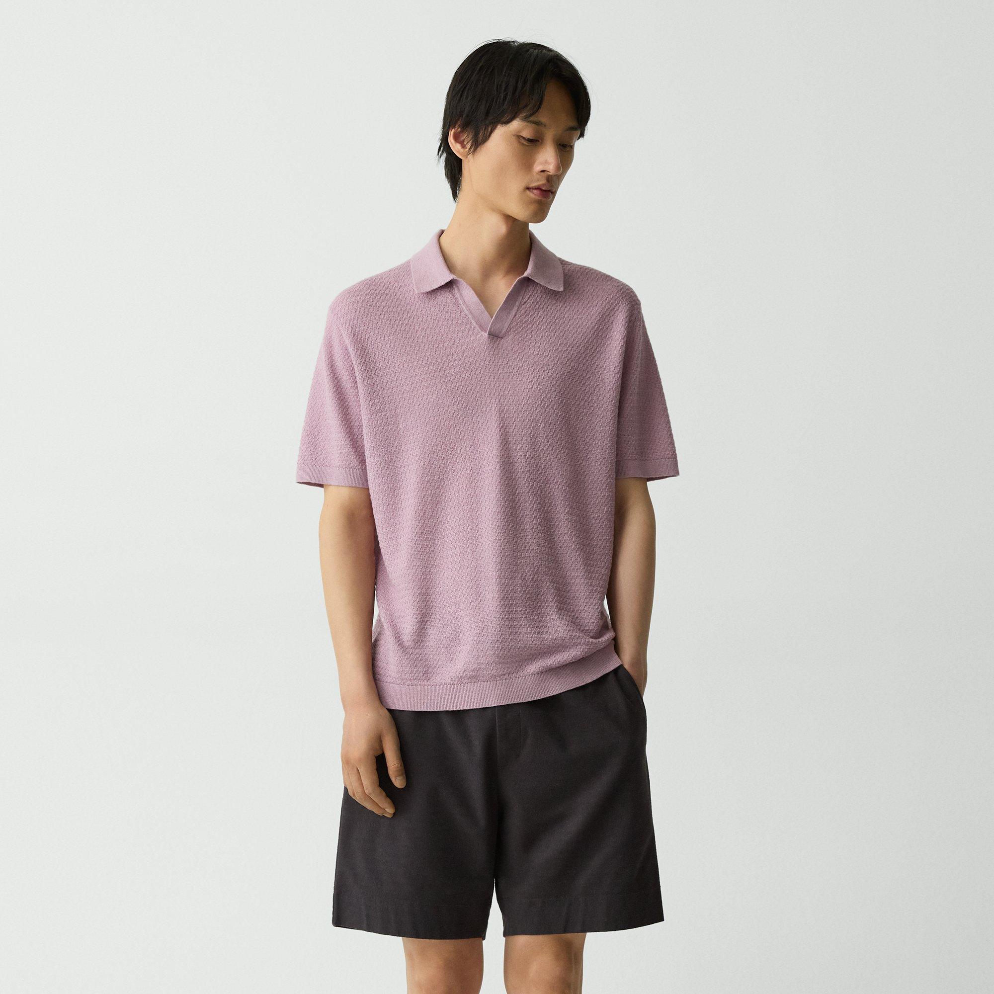 Theory Brenan Polo Shirt In Pacific Linen