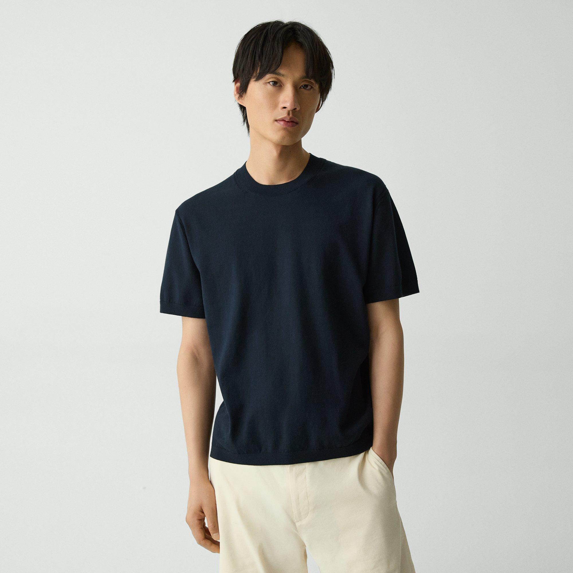 Theory Relaxed Crewneck Tee In Cotton Light Twist