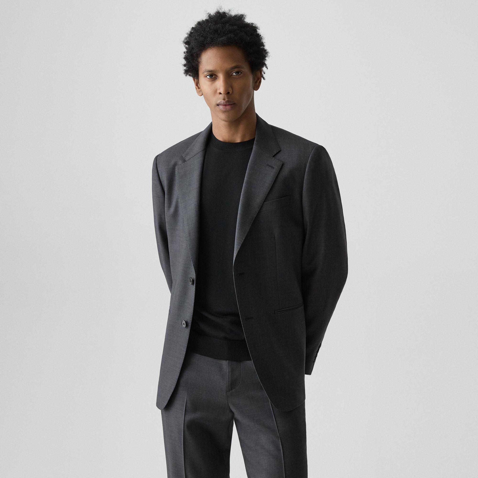 Theory Standard Blazer In Sartorial Wool In Gray