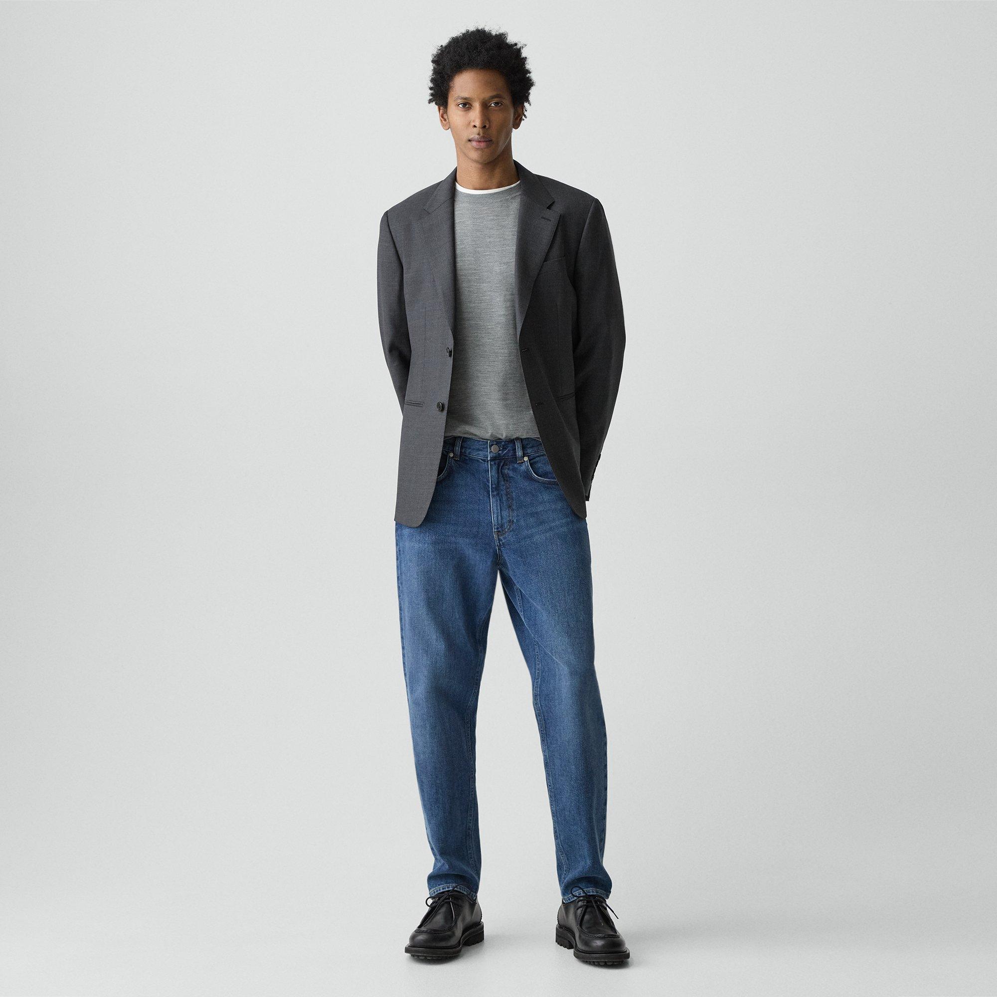 Theory Standard Jean In Stretch Denim In Gray