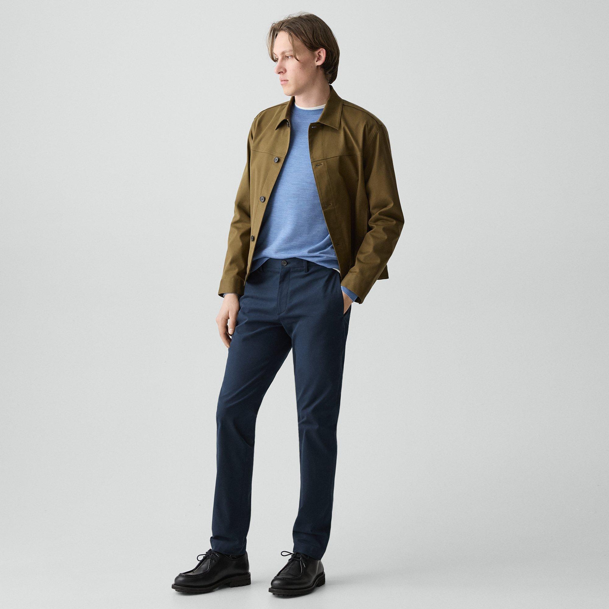 Theory Zaine Pant In Brushed Chino In Green