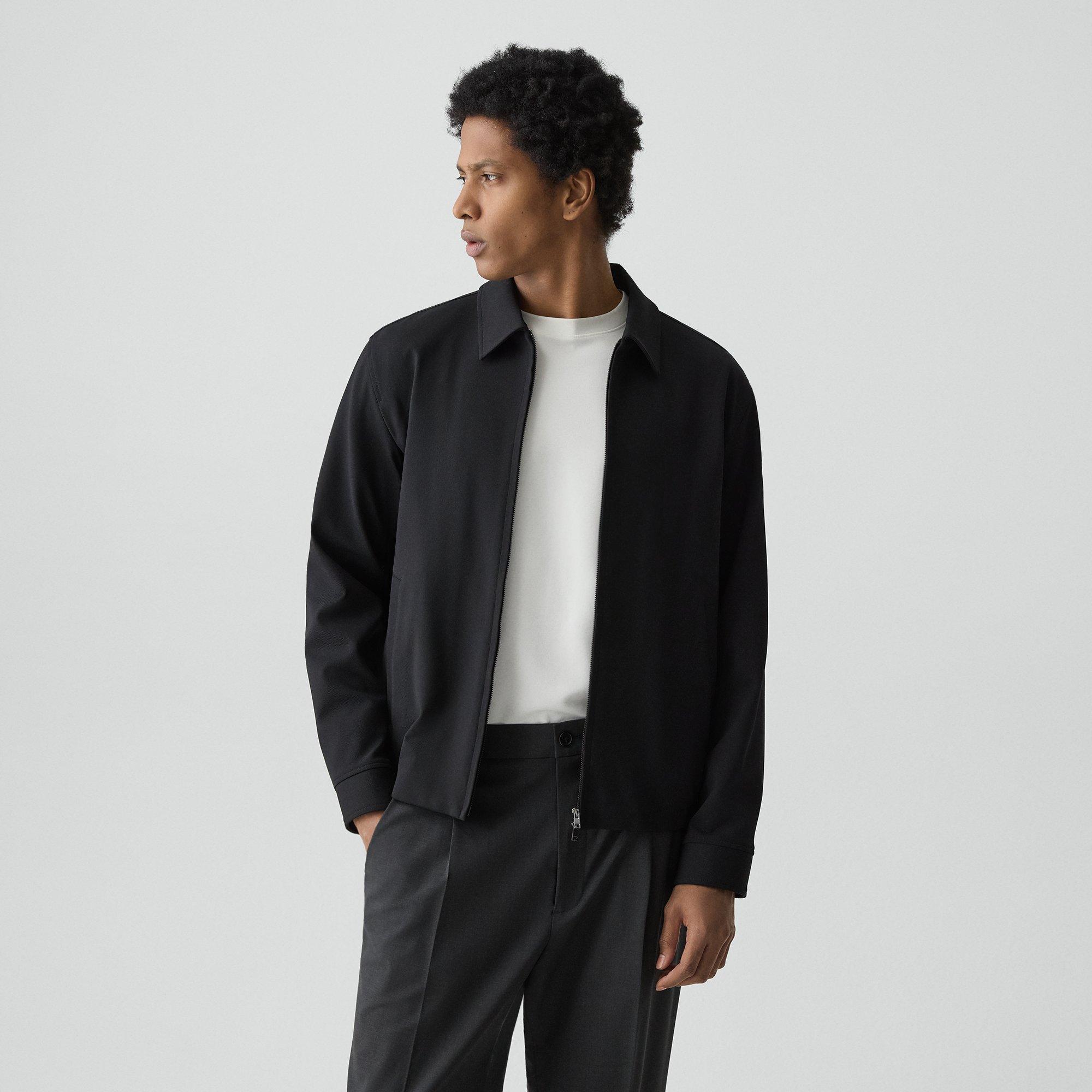 Theory Blouson Zip Jacket In Precision Piqué In Animal Print