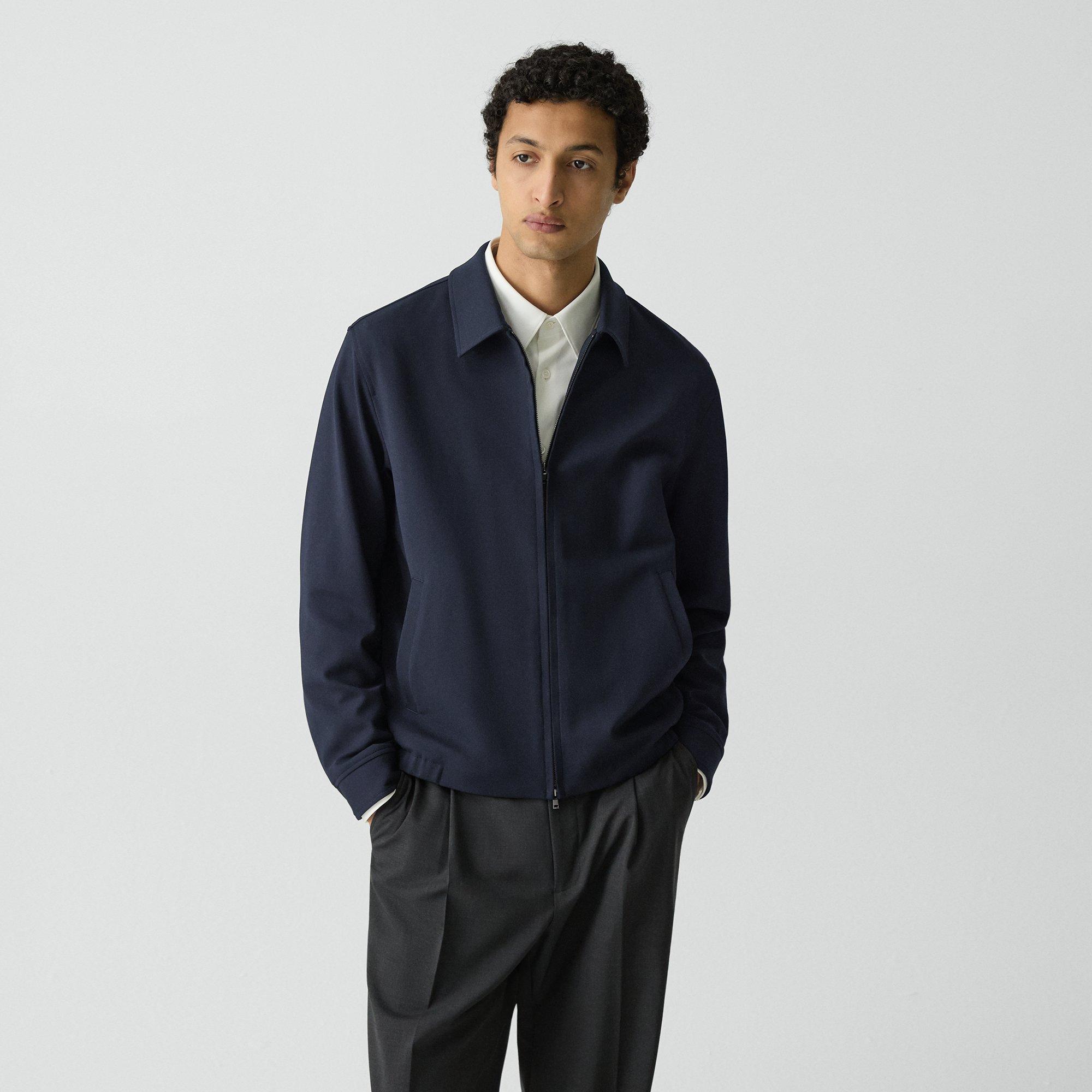 Theory Blouson Zip Jacket In Precision Piqué In Multi