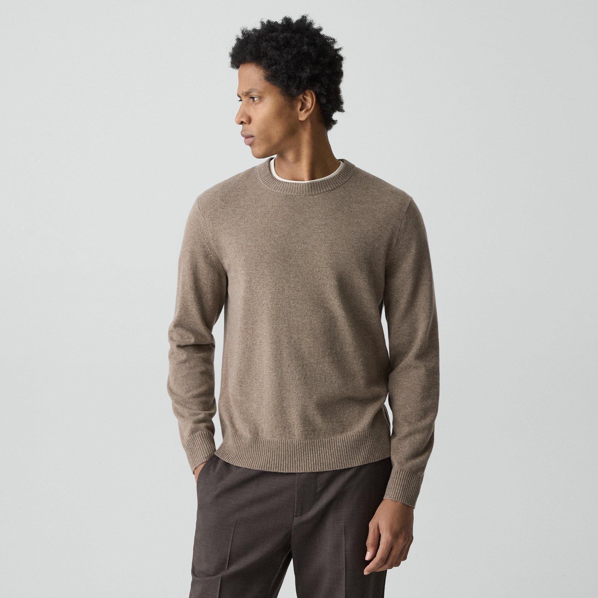 Theory Hilles Crewneck Sweater In Cashmere In Gray