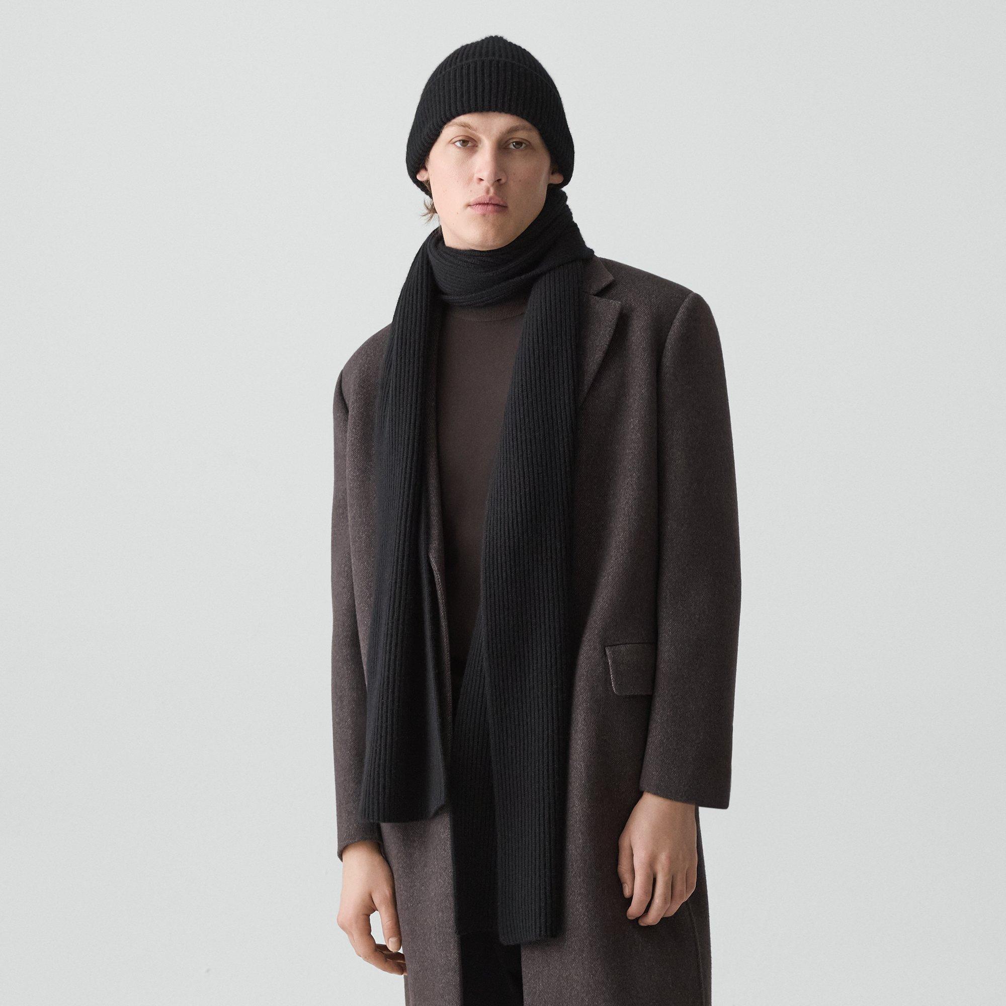 Theory Scarf In Cashmere In Black