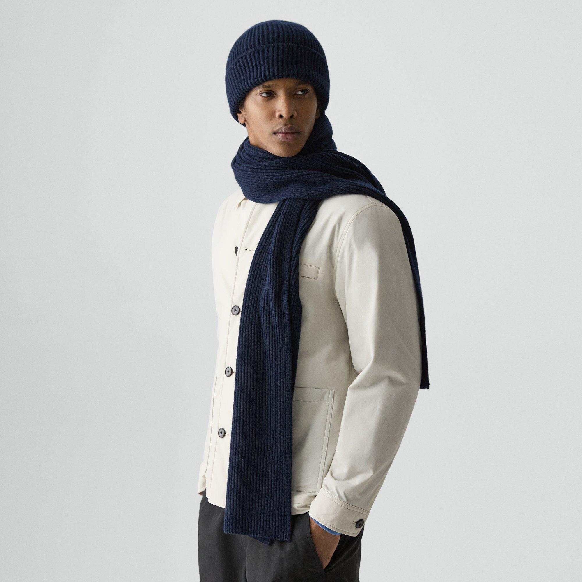 Theory Scarf In Cashmere In Blue
