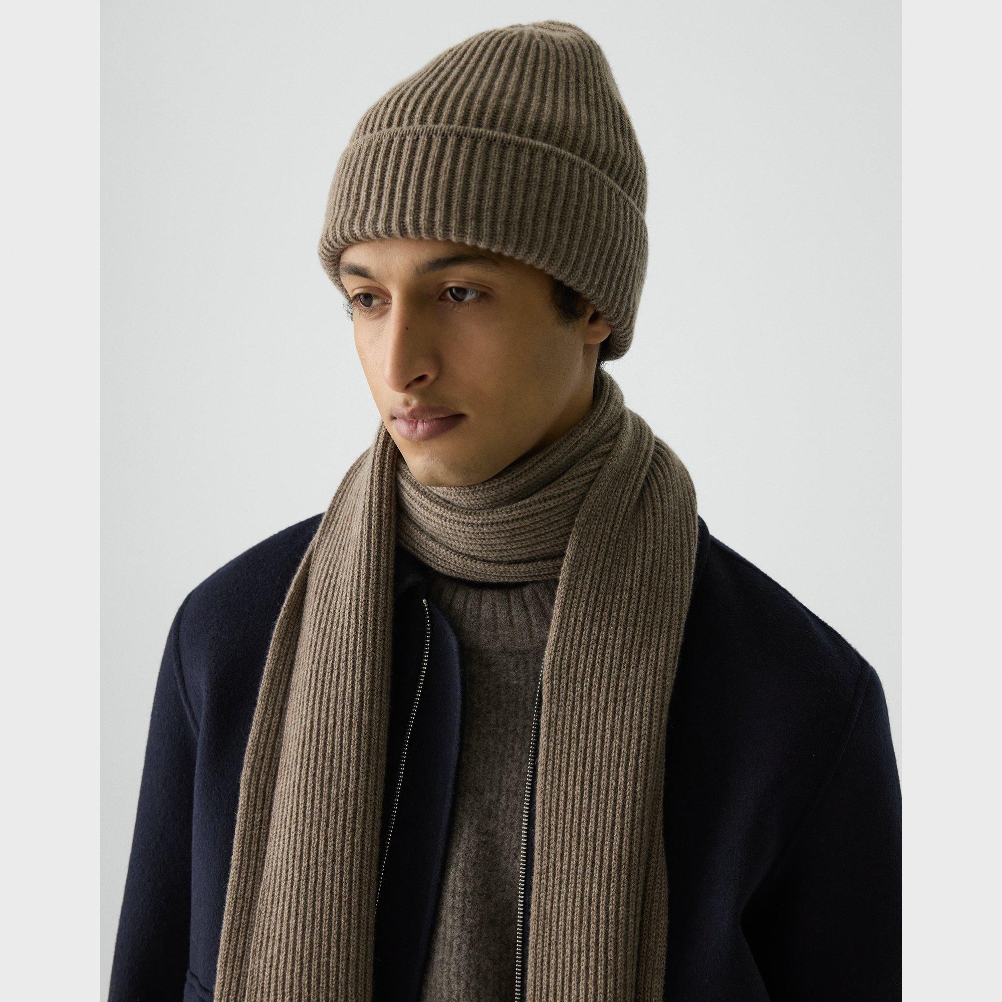Theory Ribbed Beanie In Cashmere