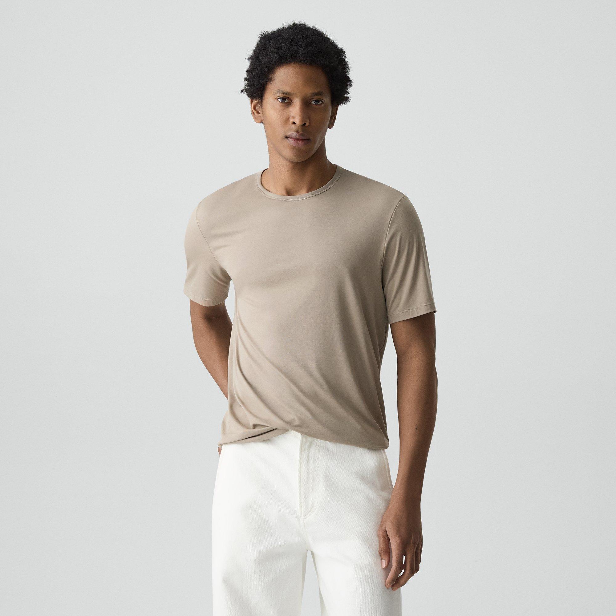 Theory Perform Tee In Motion Jersey In Brown