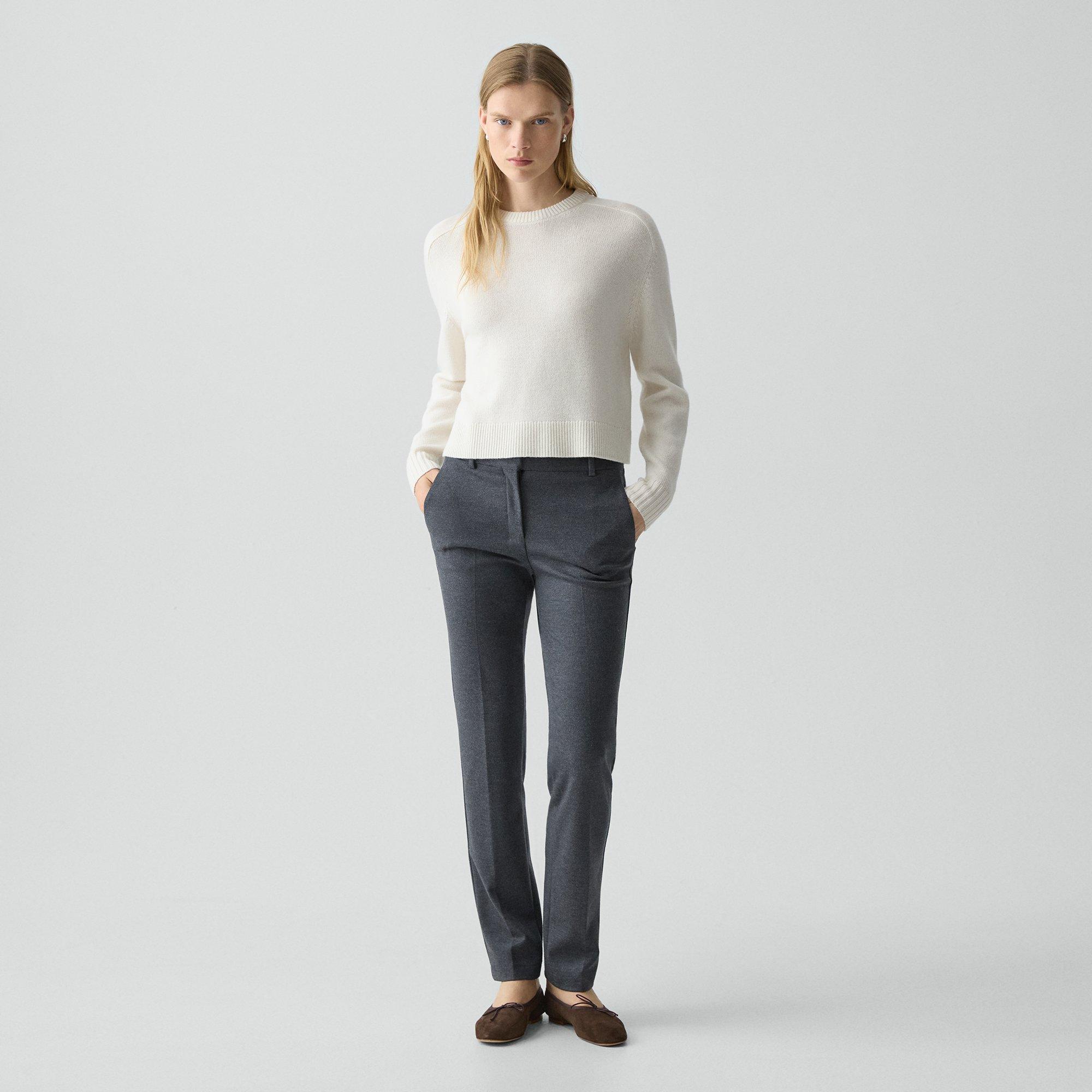 Theory Slim Leg Pant In Wool-blend Knit