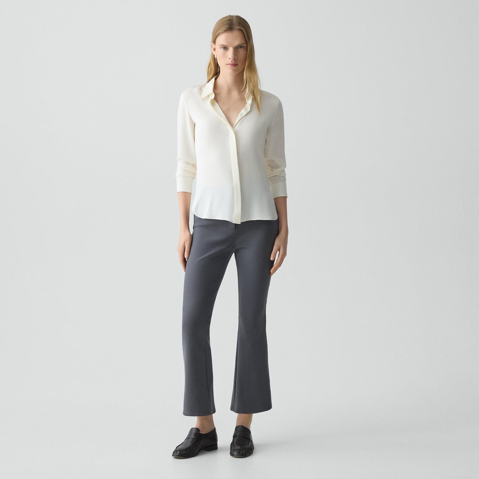 Theory Kick Pant In Scuba In Gray