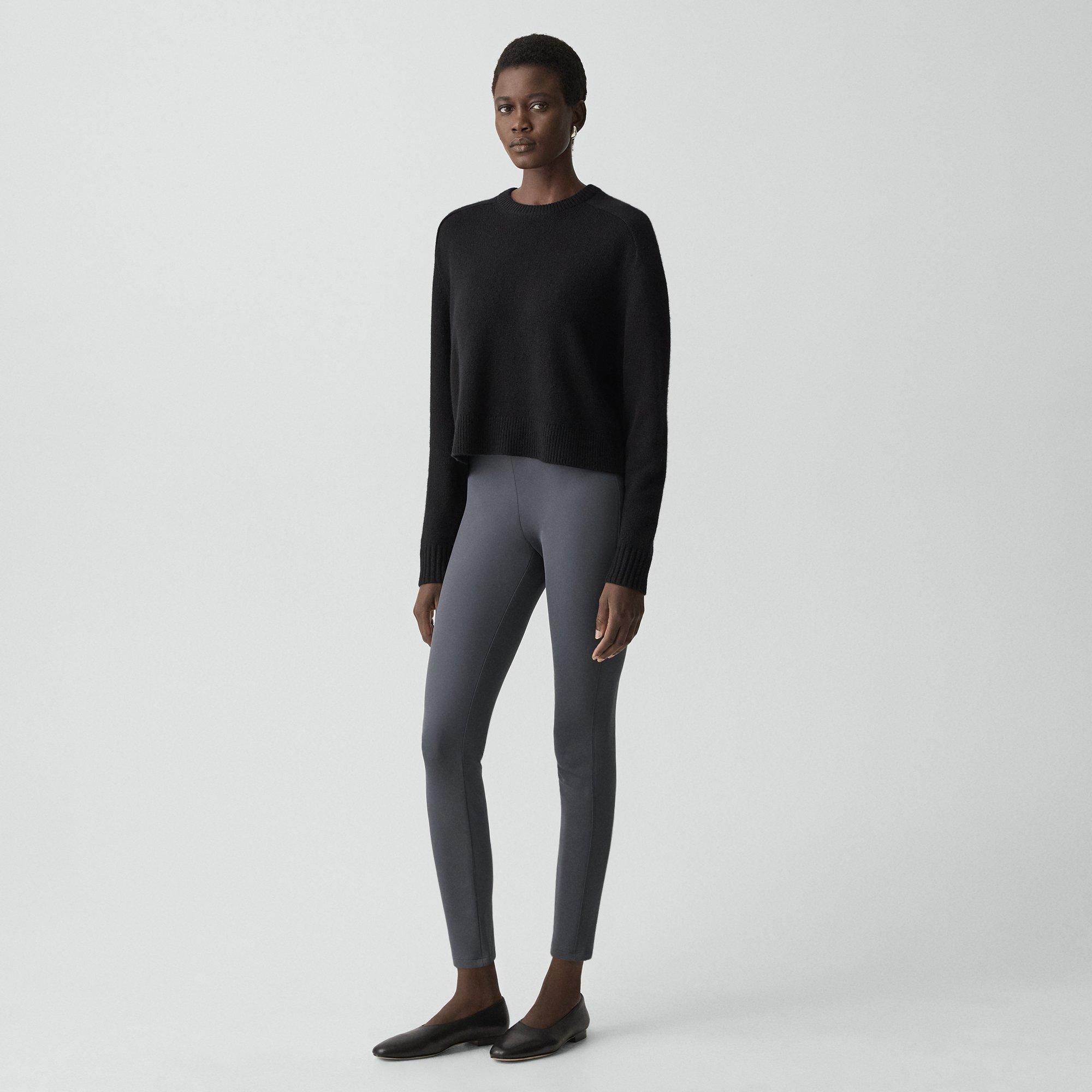 Theory High-waist Legging In Scuba In Gray