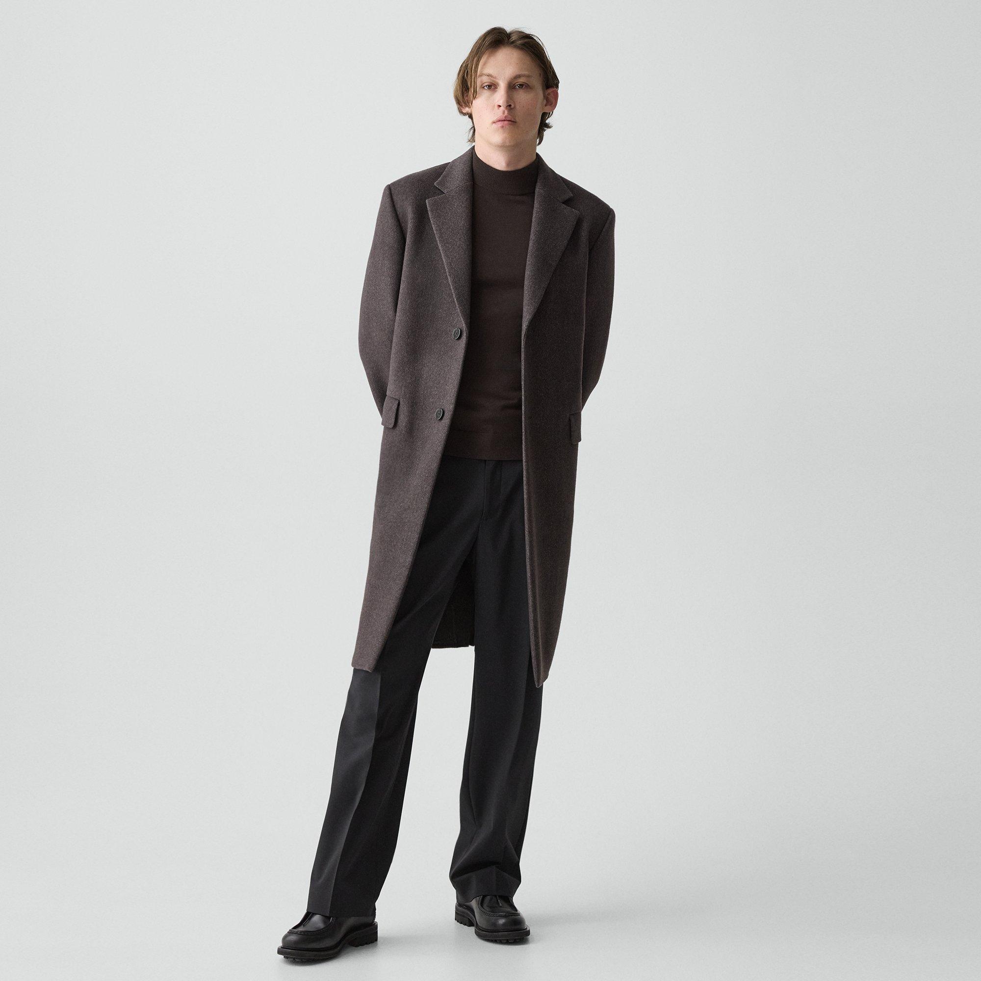 Theory Two-button Coat In Regal Coat In Brown