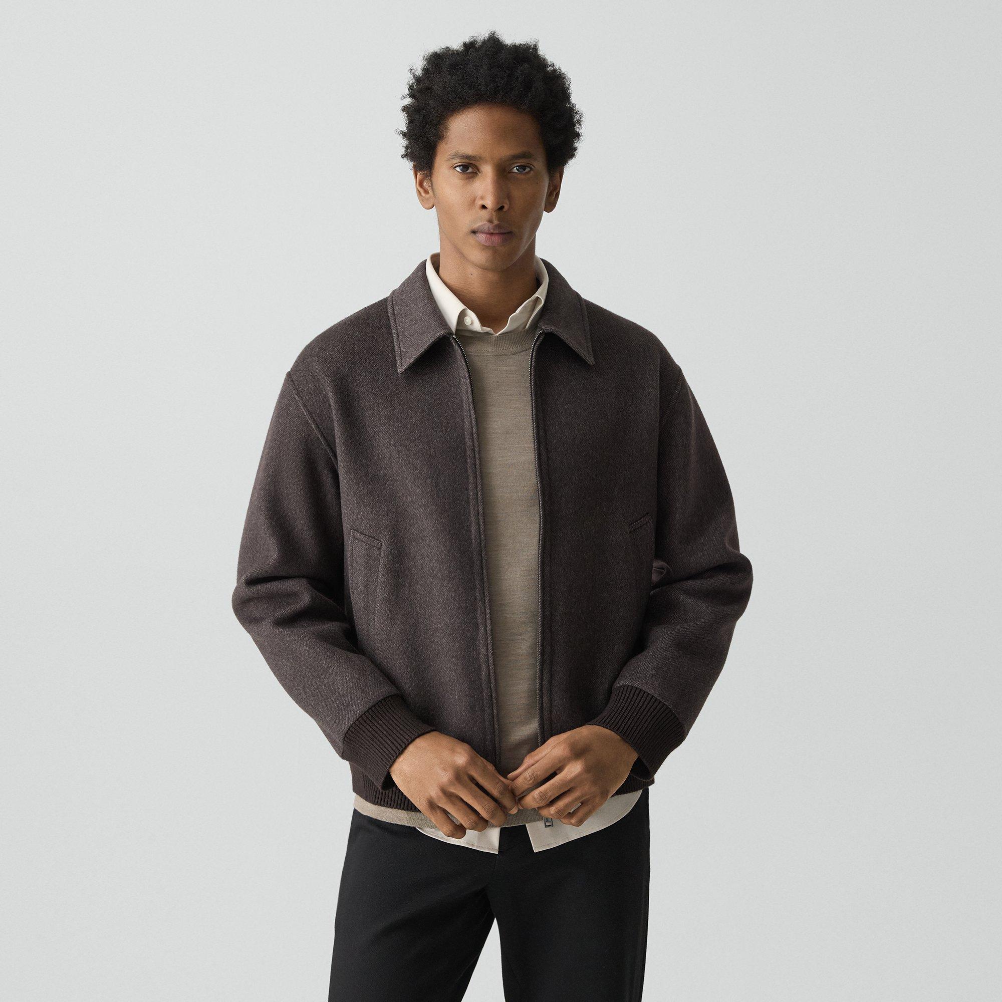Theory Bomber Jacket In Regal Coat In Gray