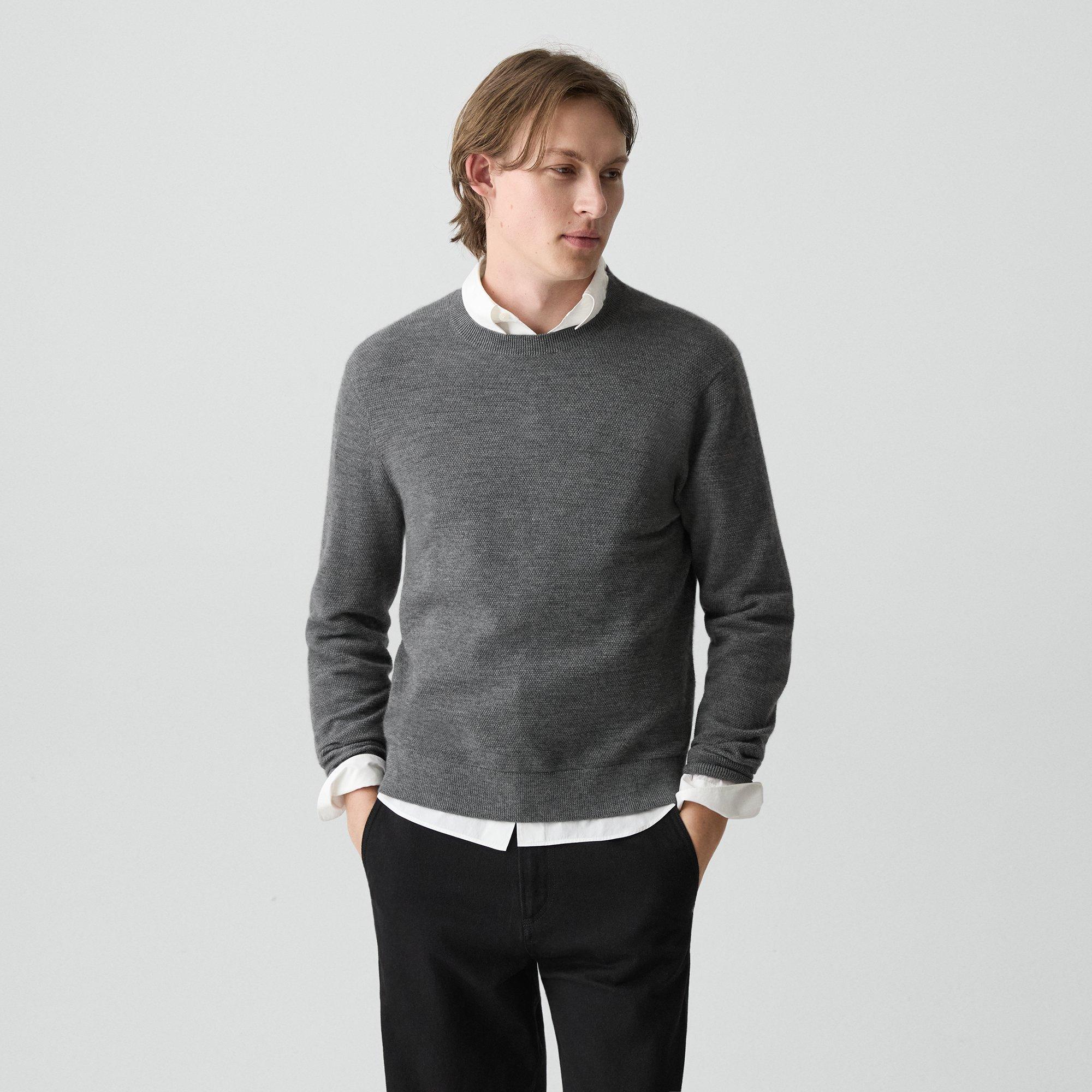 Theory Crewneck Sweater In Cashmere In Gray