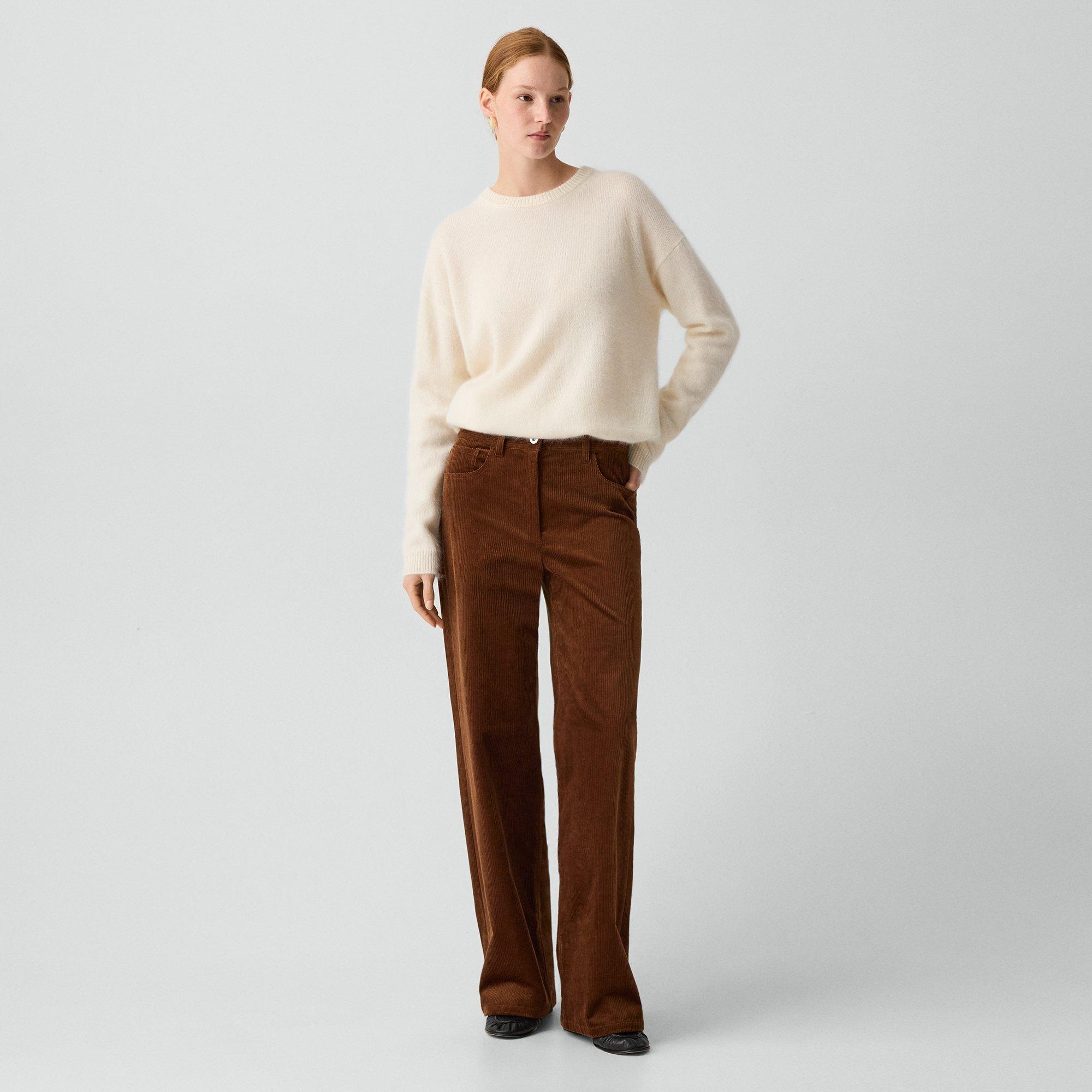 Theory Straight-leg Five Pocket Pant In Corduroy In Brown