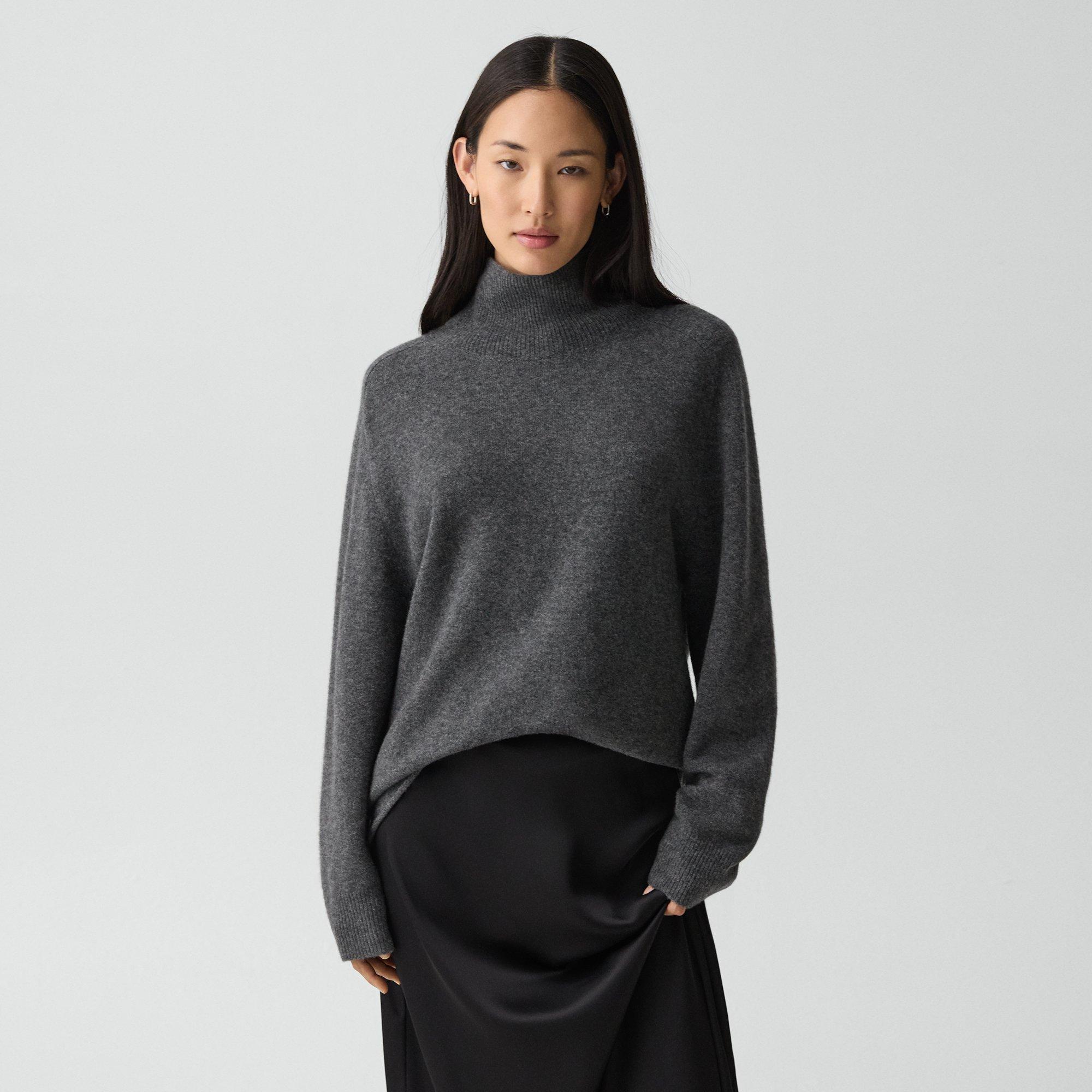 Theory Turtleneck Sweater In Astor Wool In Gray