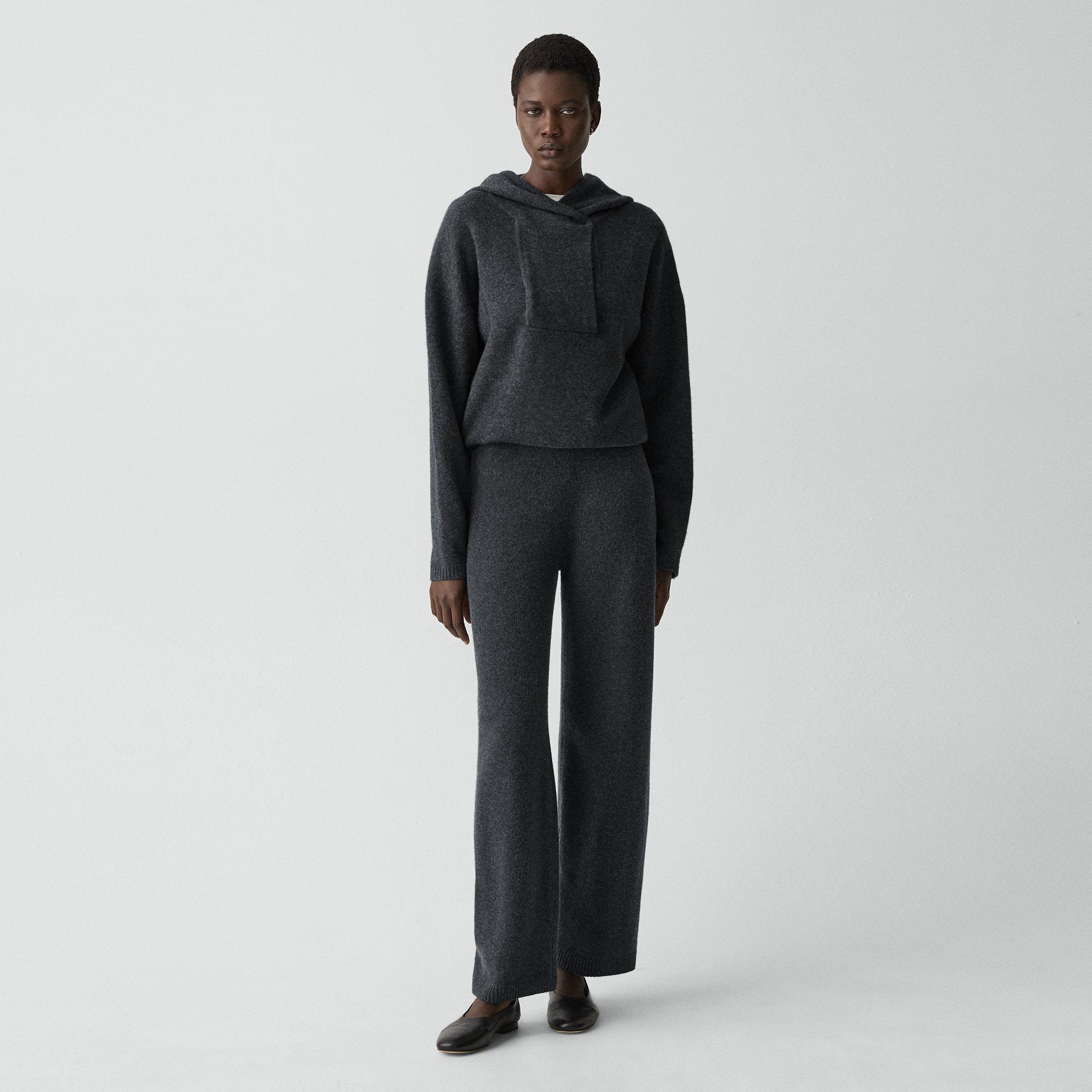 Theory Pull-on Pant In Felted Wool Cashmere In Gray