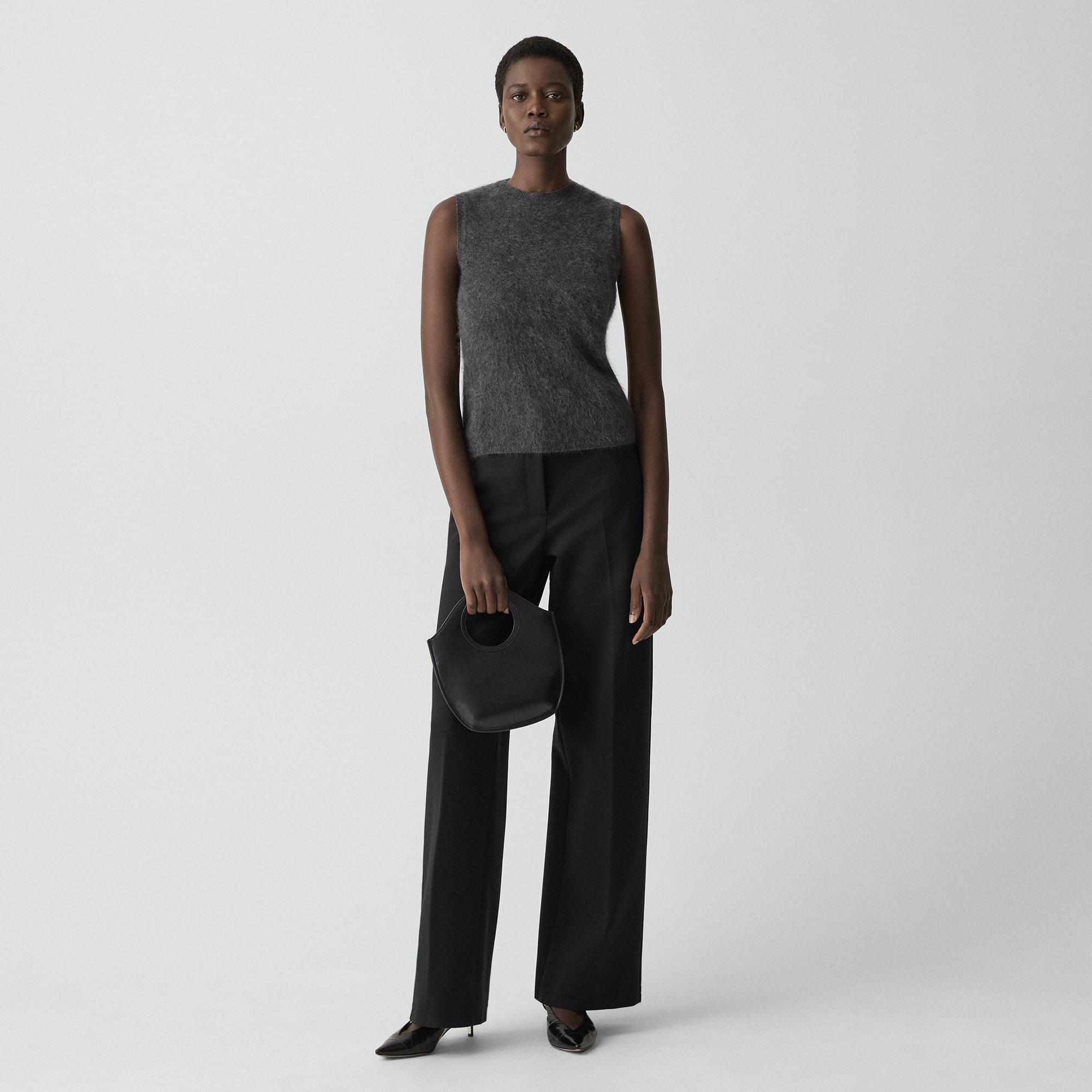 Theory Classic Straight Pant In Smooth Ponte In Black