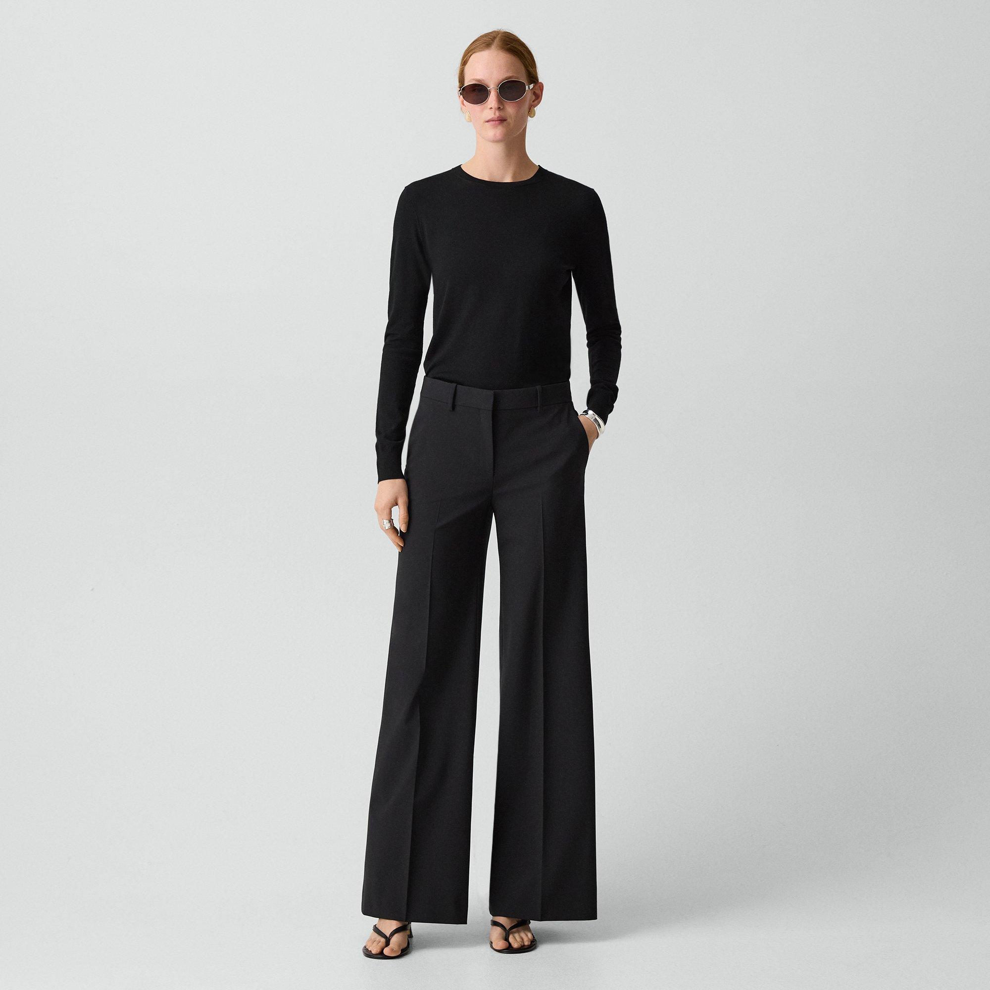 Fluid Flare Trousers in Good Wool