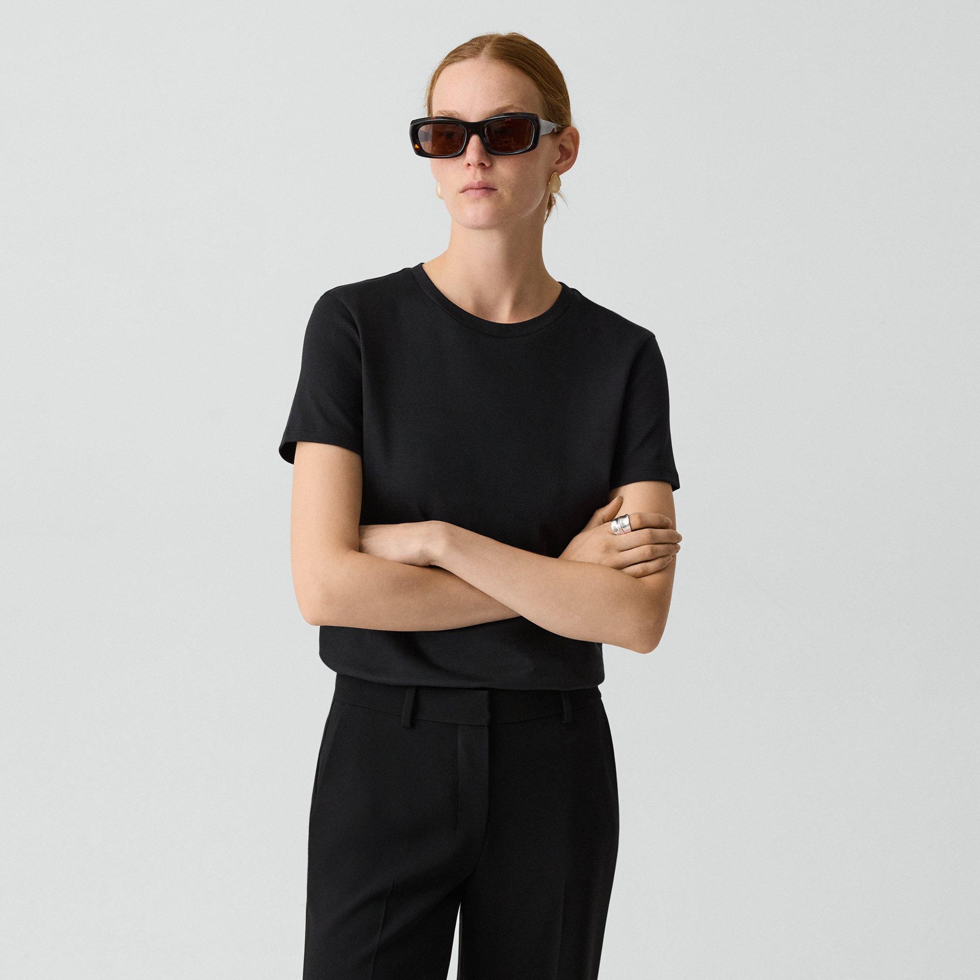 Theory Easy Tee In Cotton In Black