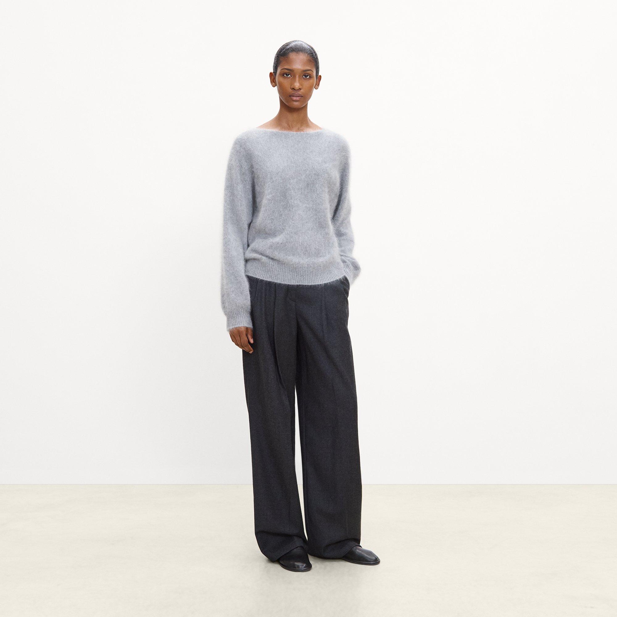 Theory Dolman Sweater In Airy Cashmere In Gray