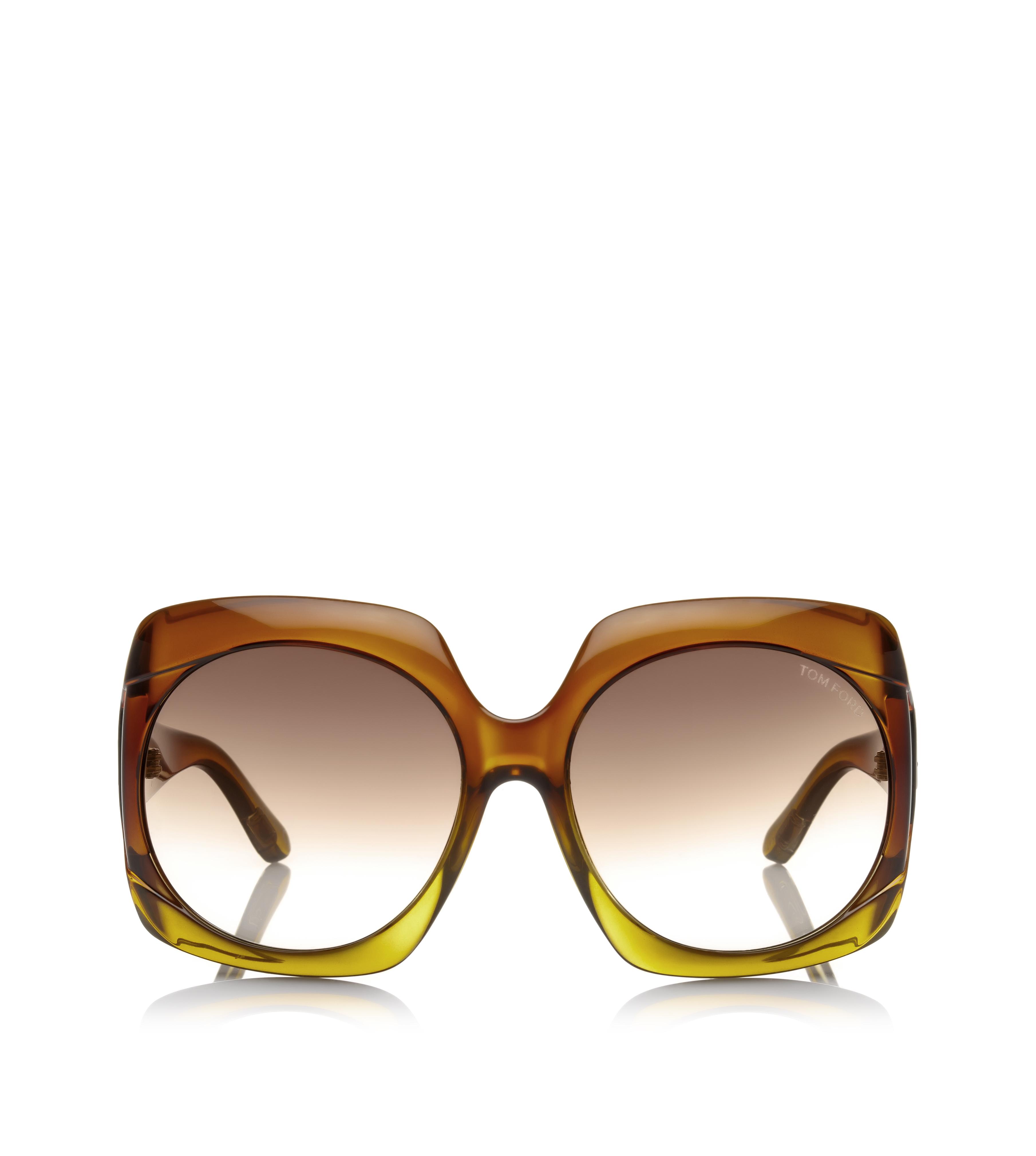tom ford ava round sunglasses