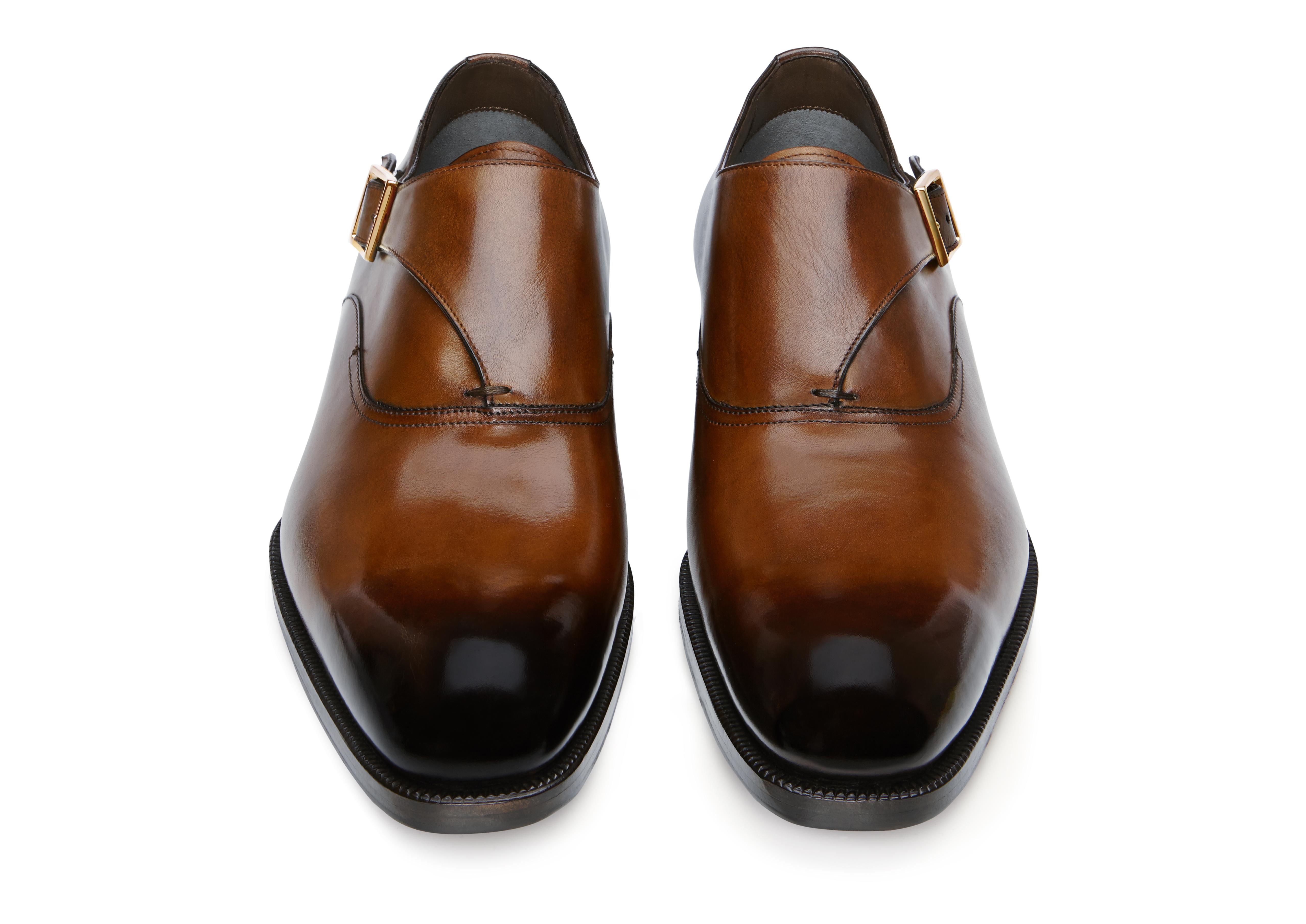 Edward Burnished Leather Brogue Monkstrap